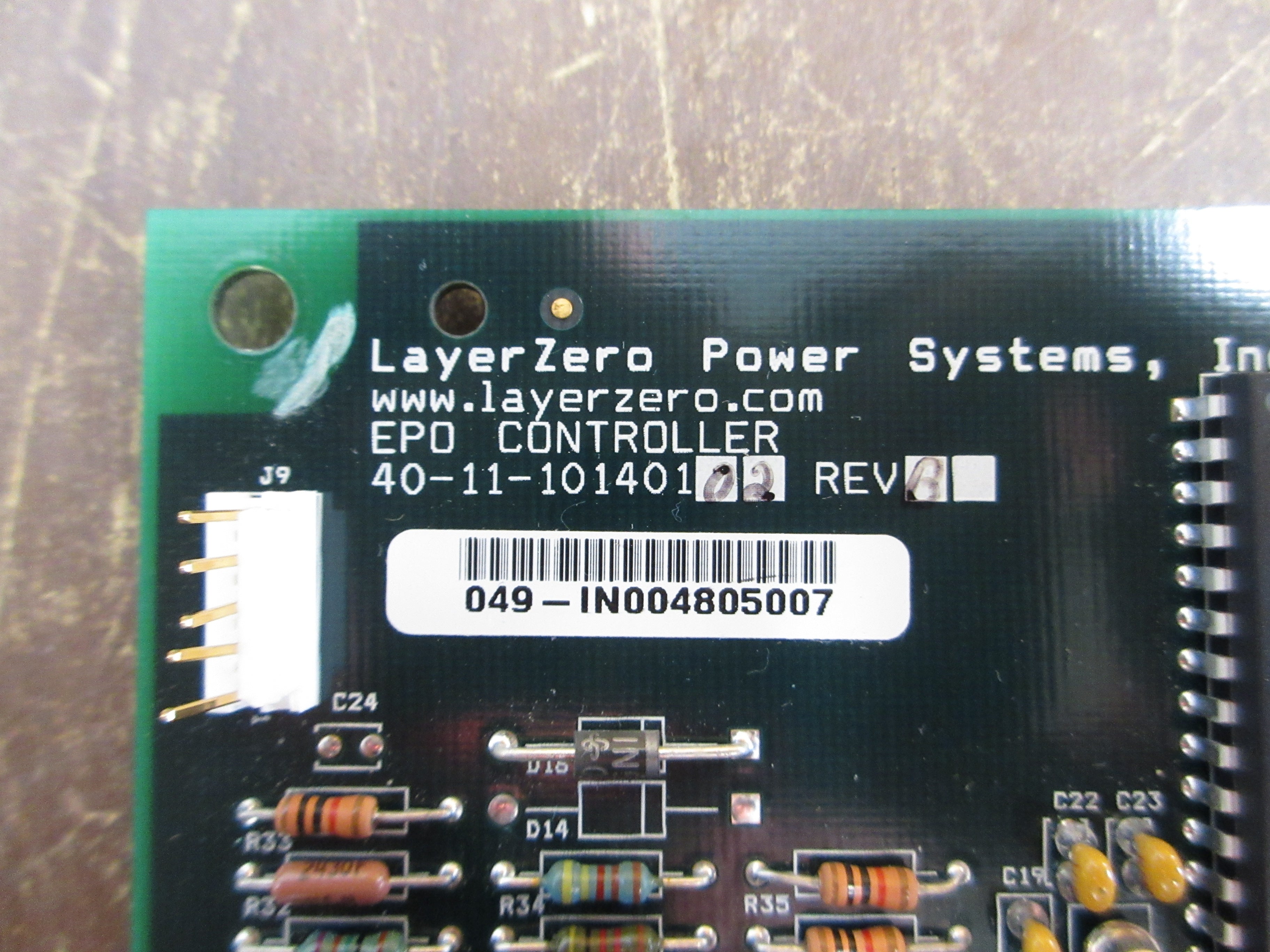 LayerZero EPO Controller 40-11-10140102 Rev. B Used