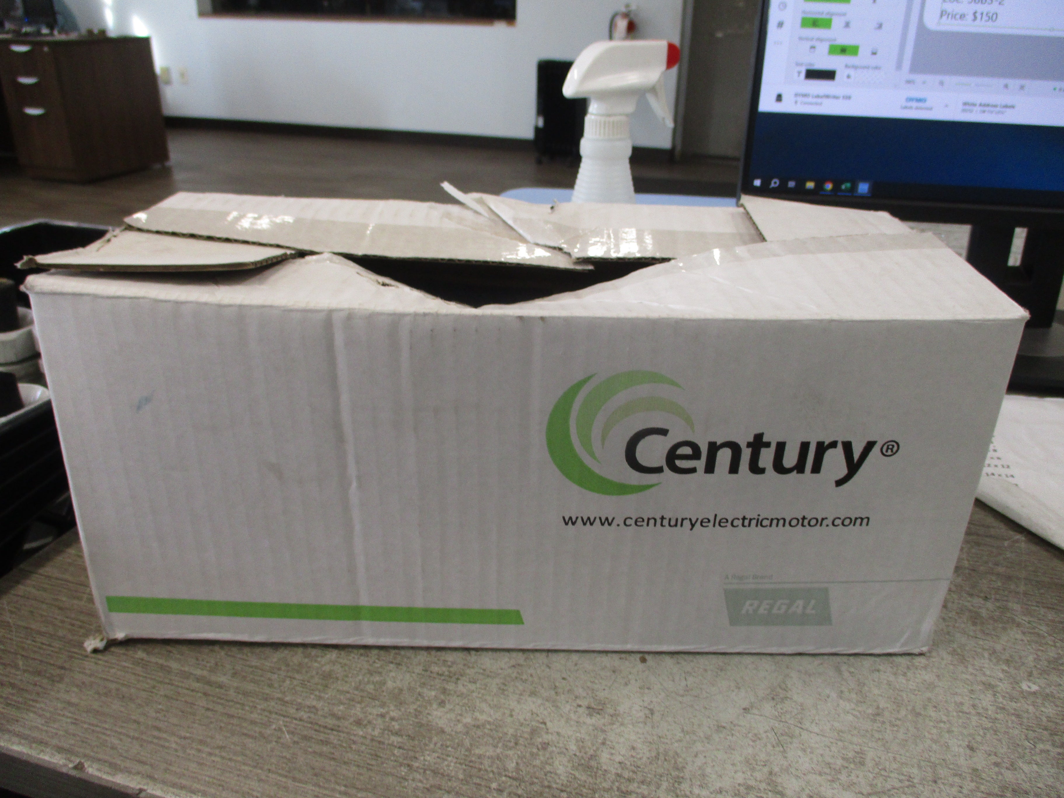 Century Motor FEH1056SF 1/2HP 460V 1075RPM Frame: 48Y 1.5A 60Hz 1PH New Surplus