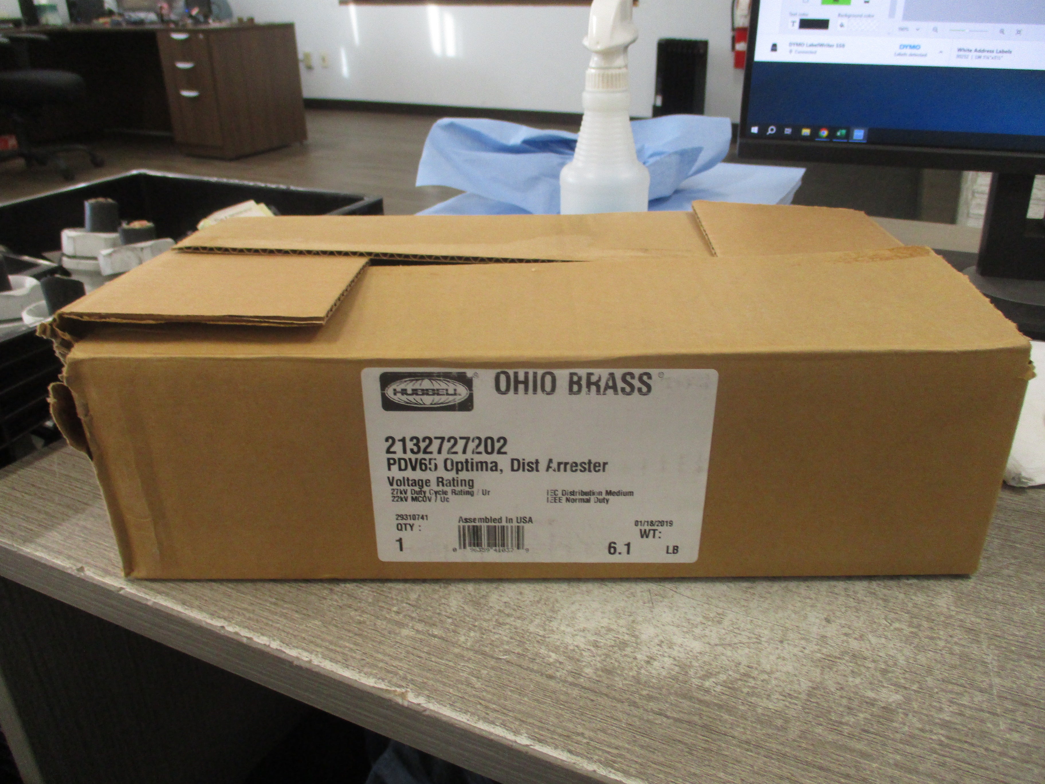 Hubbell Ohio Brass PDV65 Optima Distribution Arrester 2132727202 22KV MCOV