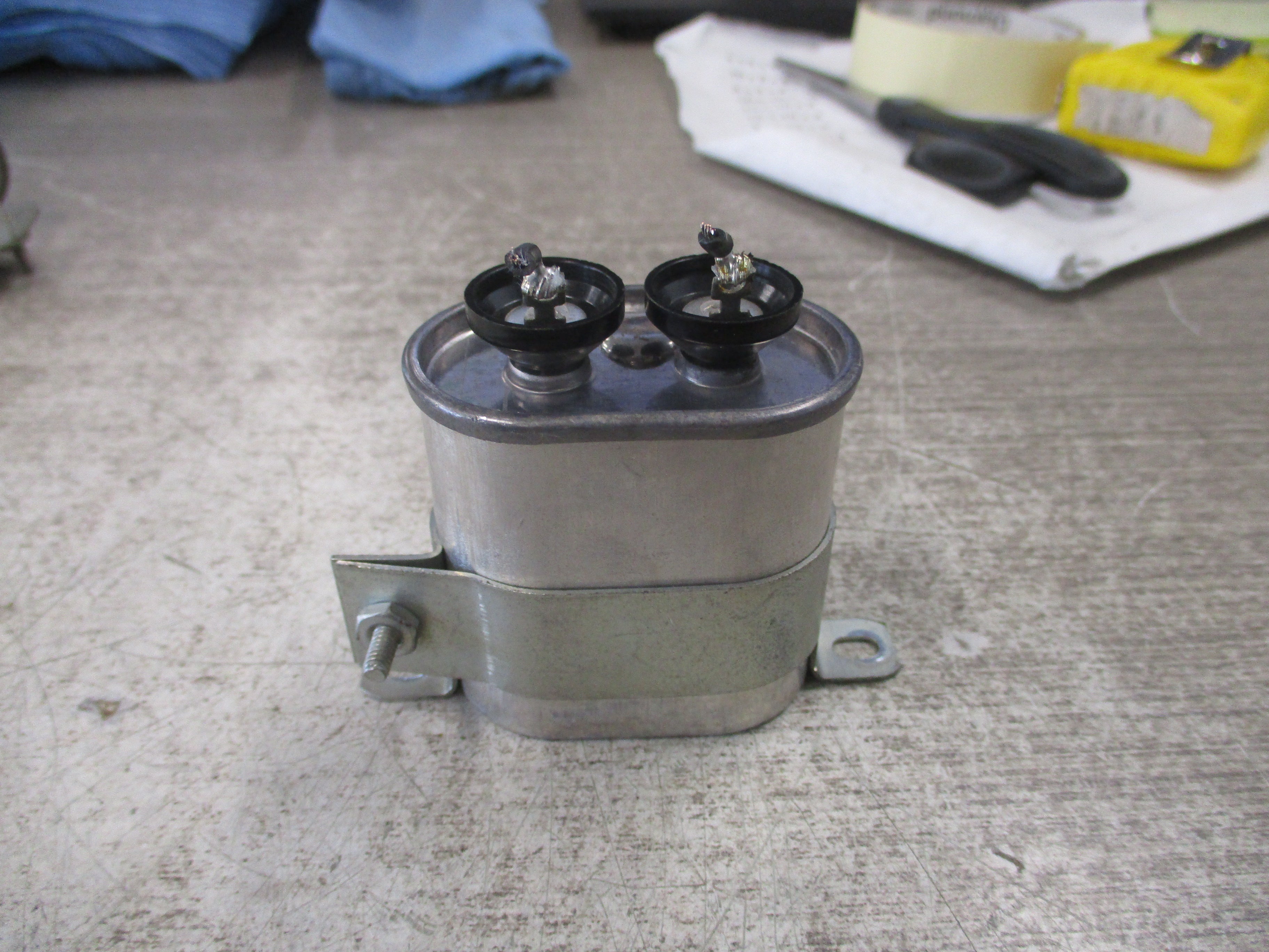 GE Capacitor A28F5602 0.25uf 2000VDC W/Mount Used