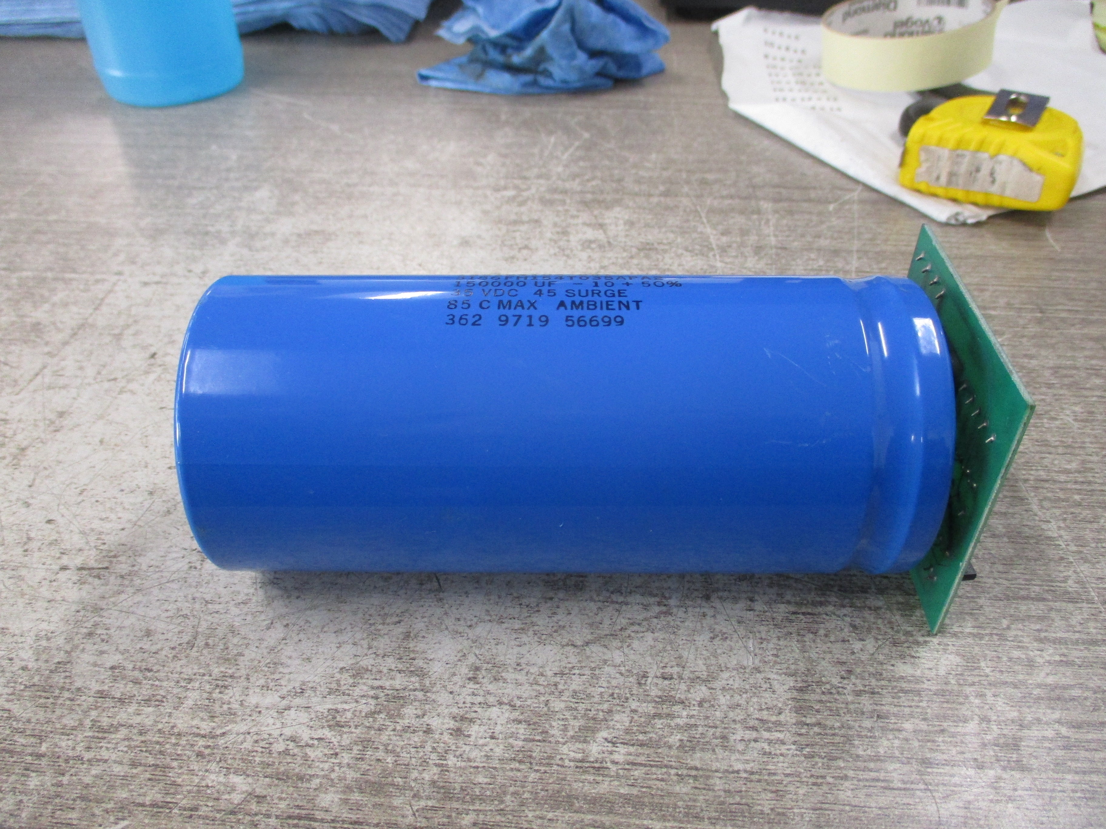 Philips Capacitor W/KBS Board 120104103-001 150,000uf 35VDC 101073142-001 Board
