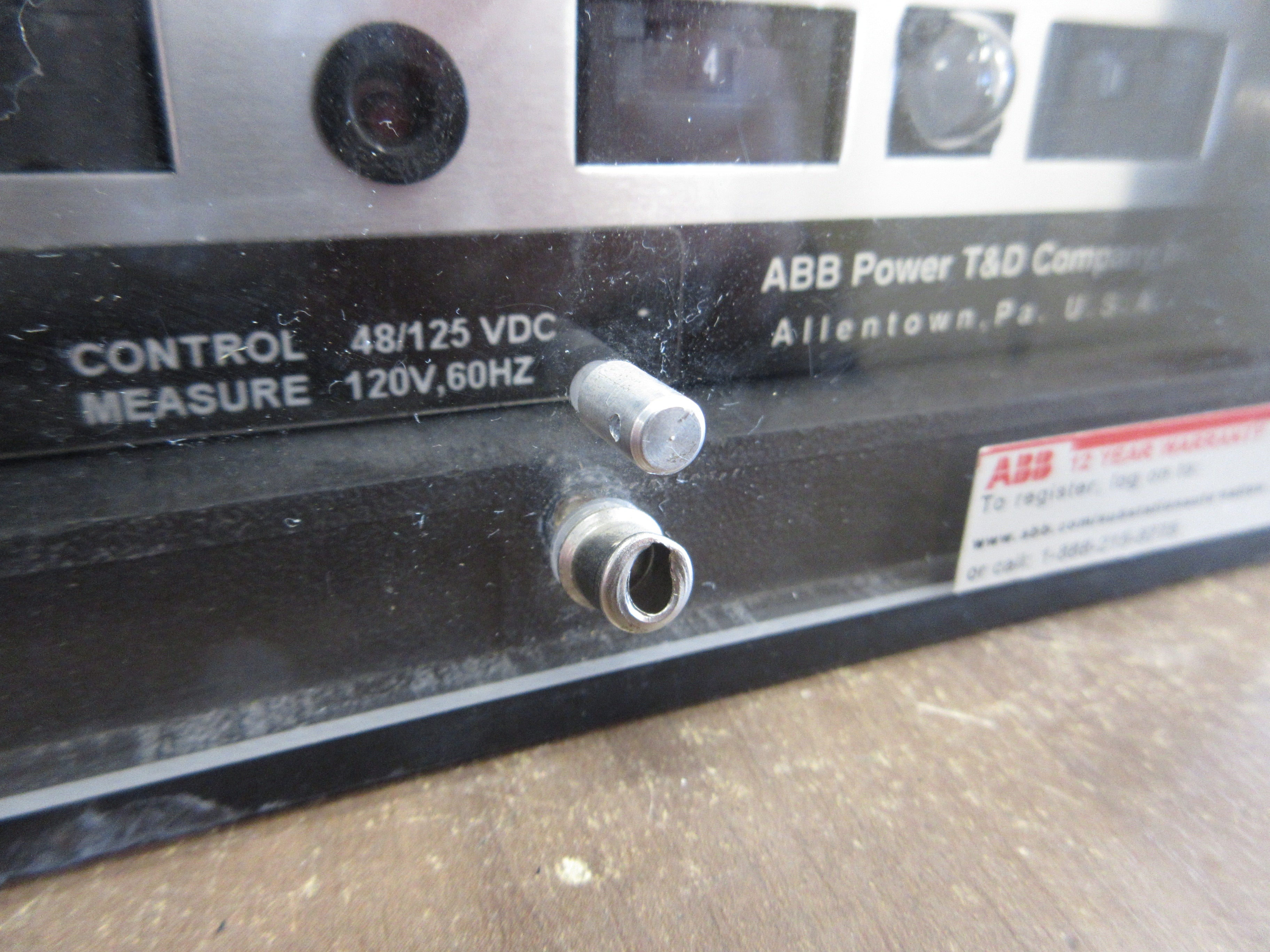 ABB Circuit Shield Loss of Excitation Relay 426E1170 Control: 48/125VDC Used