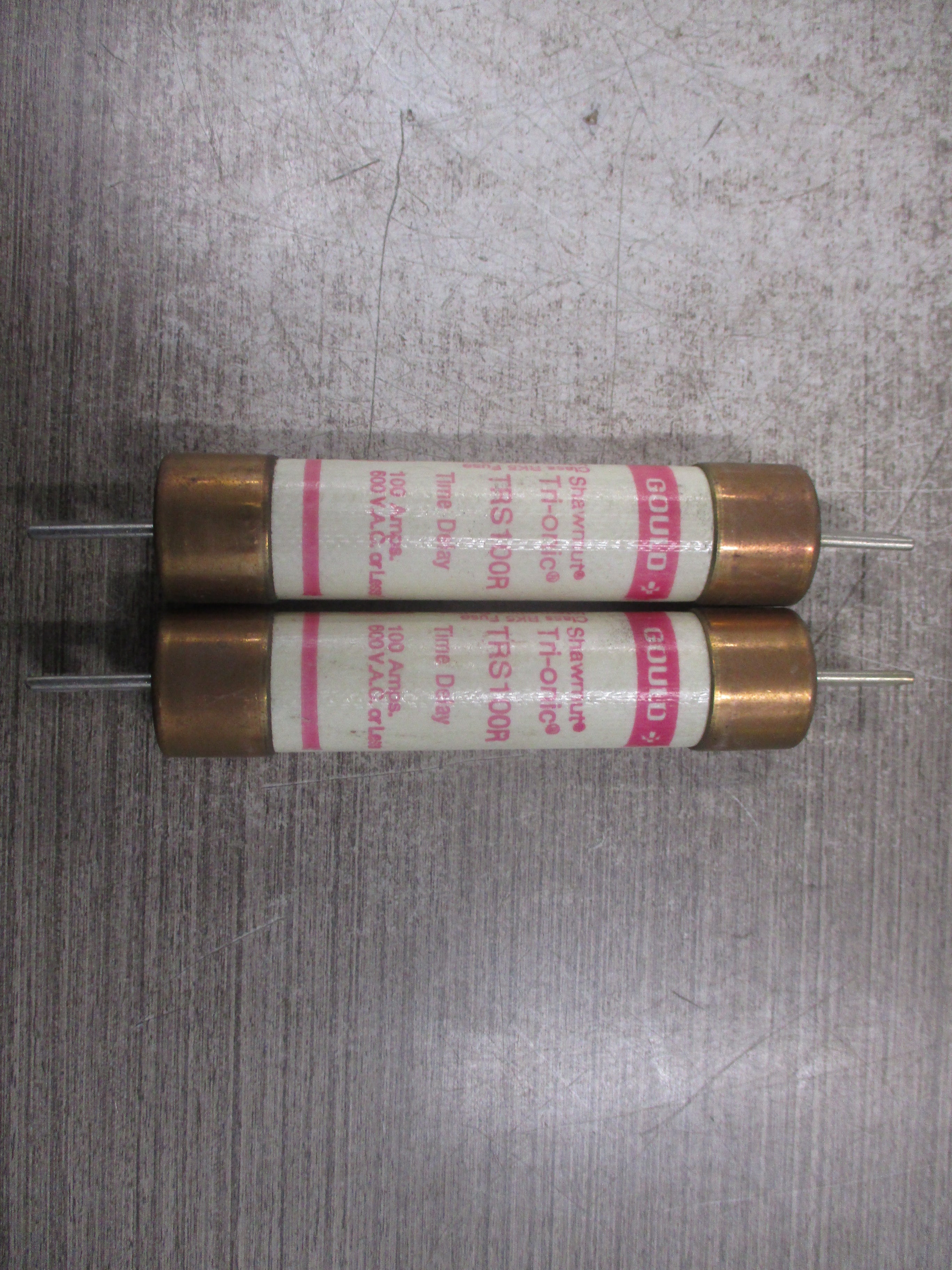 Gould Shawmut Tri-onic Fuse TRS100R 100A 600V *Lot of 2* Used