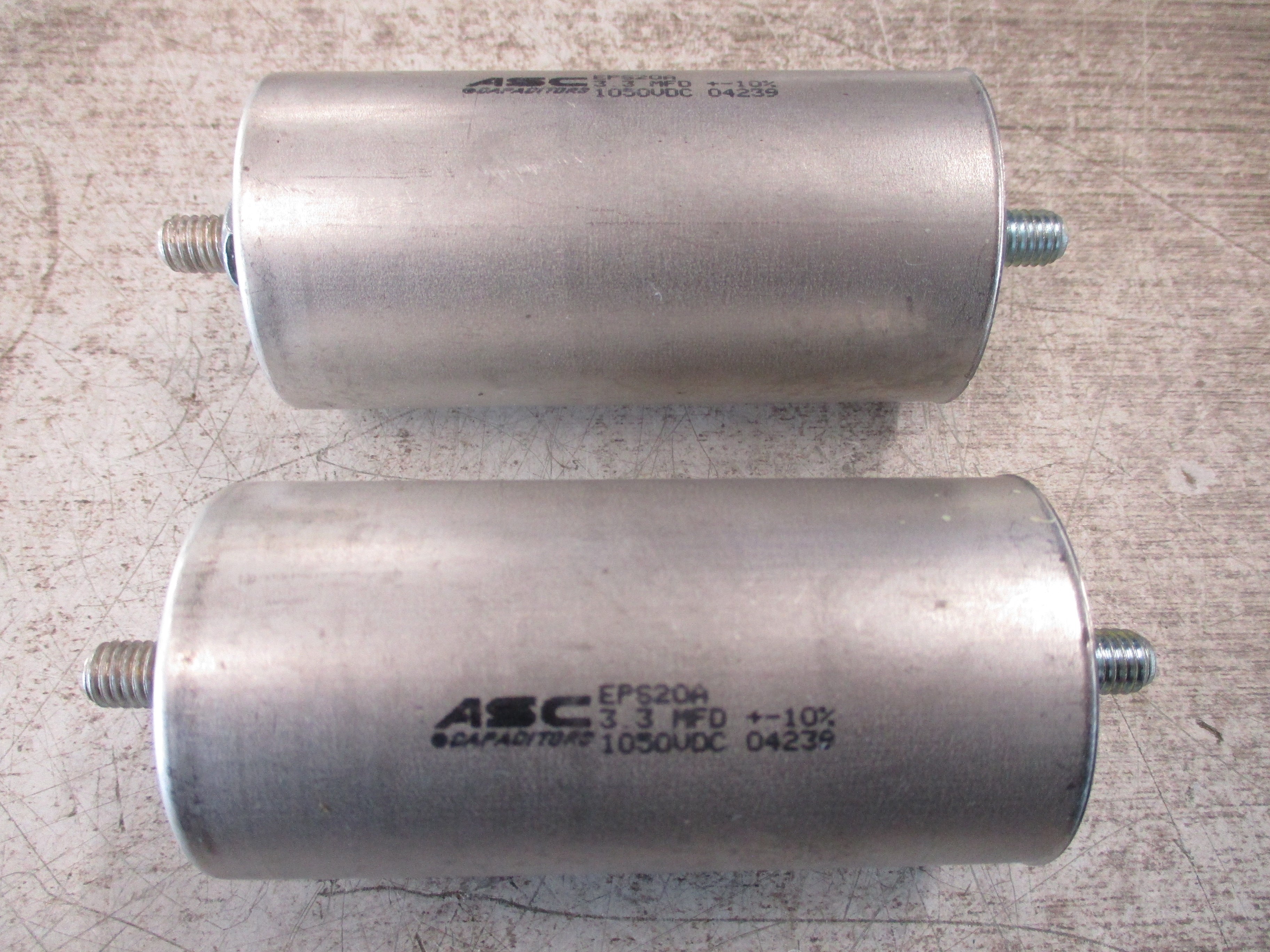 ASC Capacitor ESP20A 3.3 MFD 1050 UDC *Lot of 2* Used