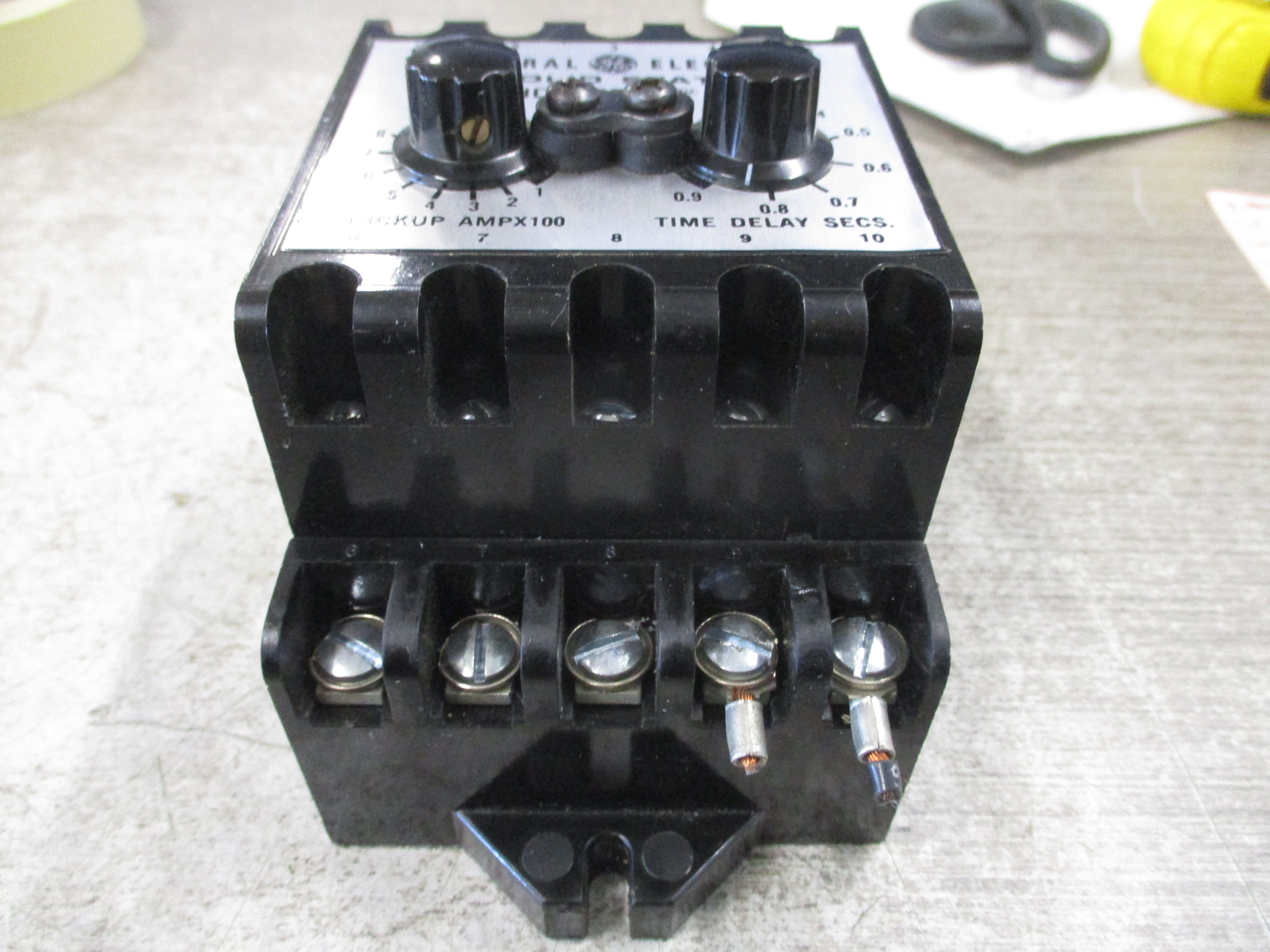 GE Solid State Ground Break Relay TGSR12 Trip: 100-1200A Delay: 0-1 sec