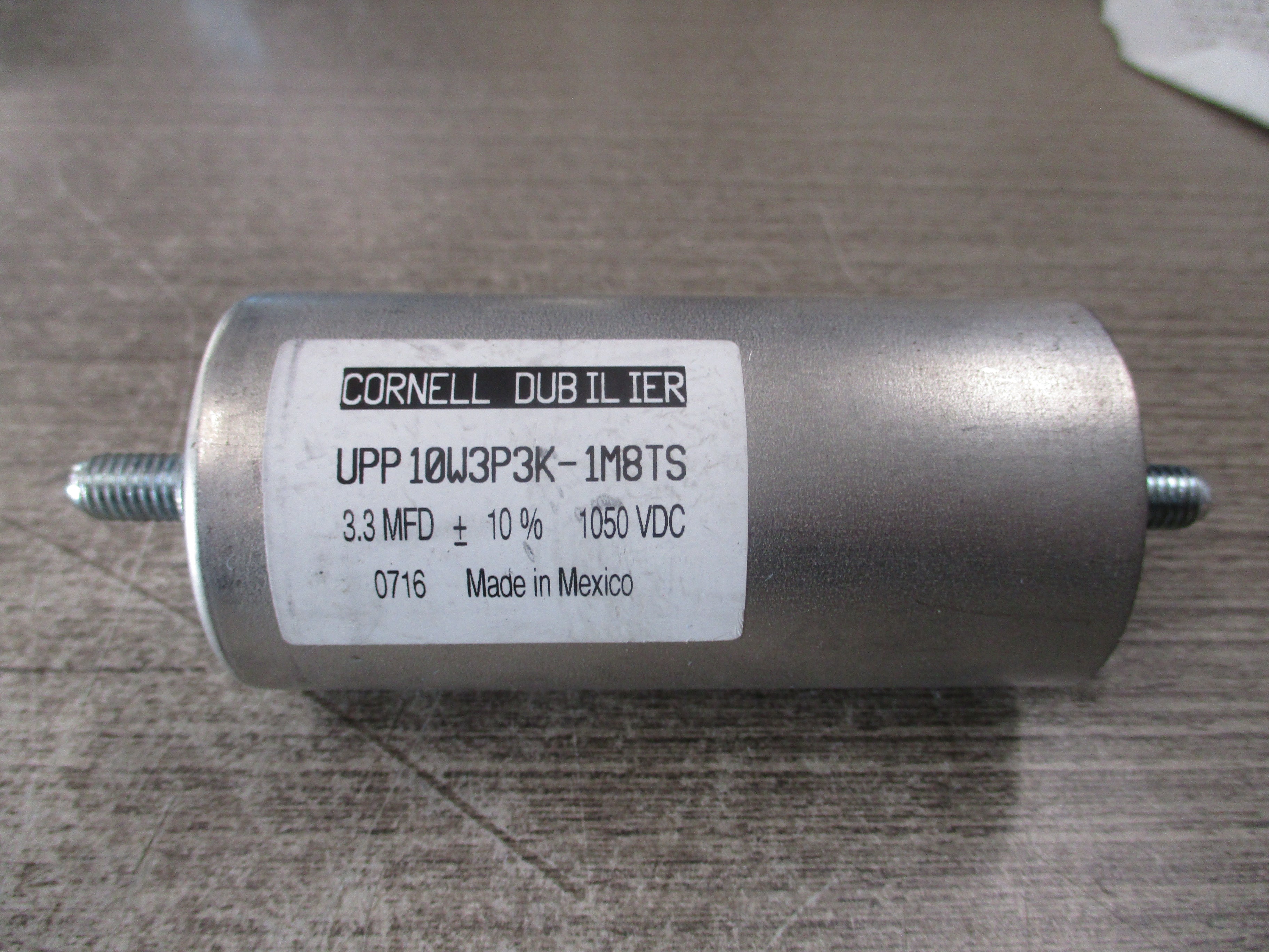 CDE Capacitor UPP10W3P3K-1M8TS 3.3MFD 1050VDC Used