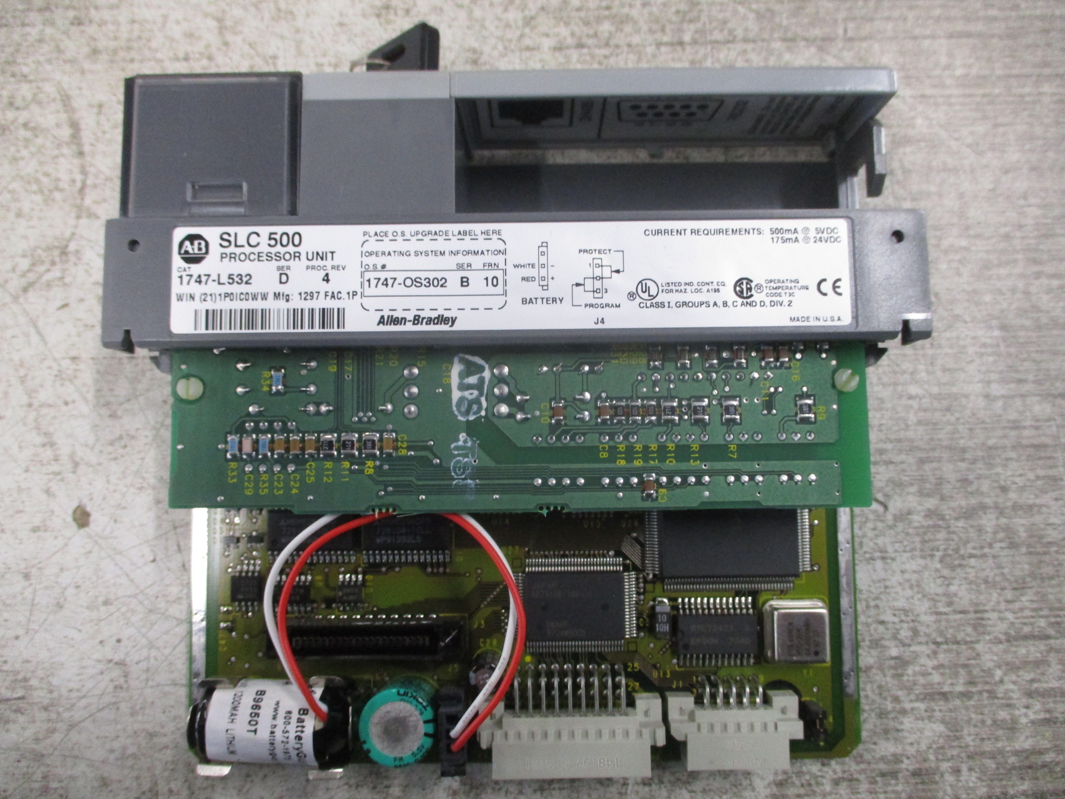 Allen-Bradley SLC 500 Processor Unit 1747-L532 Ser. D Proc. Rev. 4