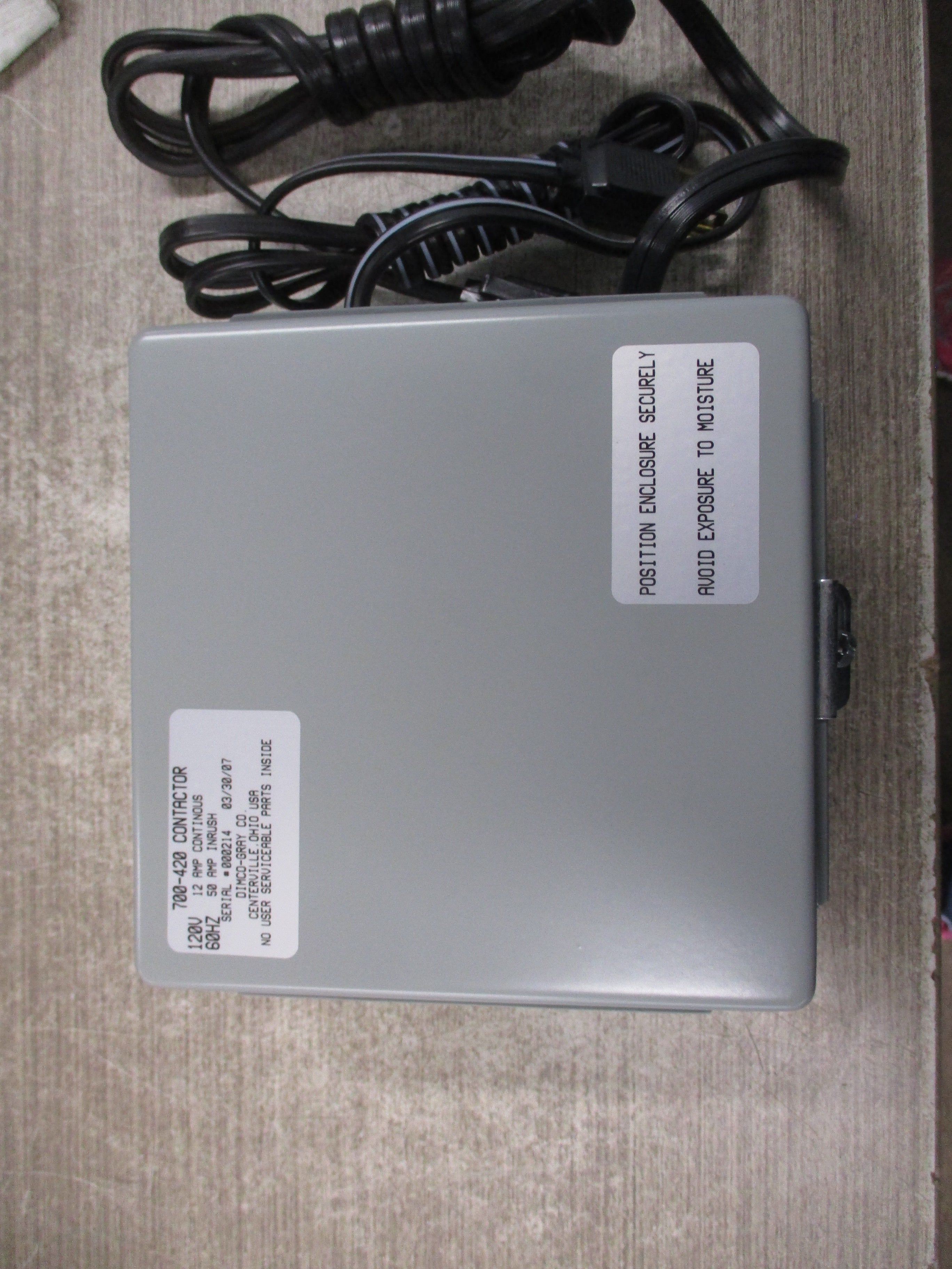 Gralab Heavy Load Switch 700-420 120V 60Hz 12A New Surplus