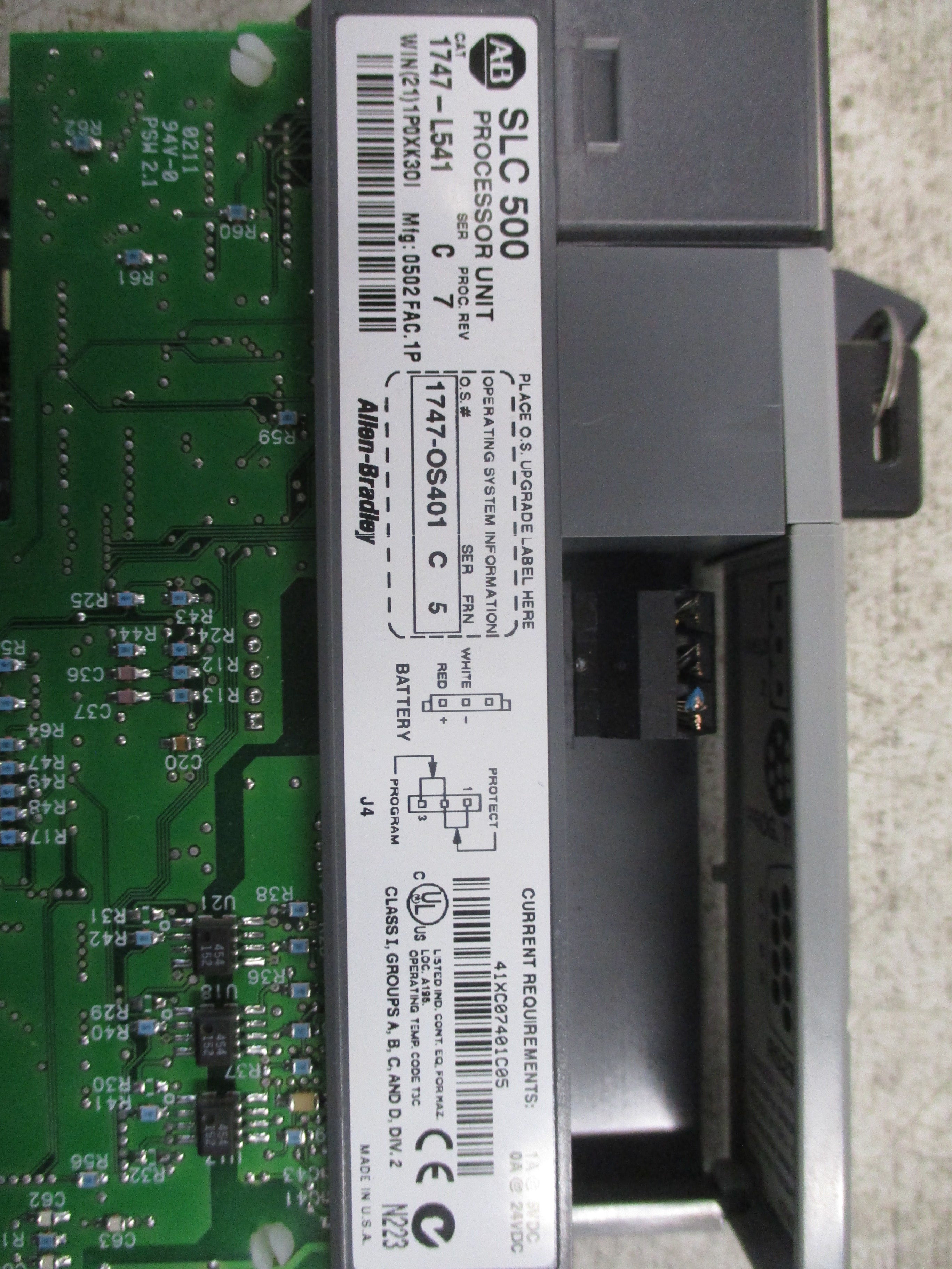 Allen-Bradley SLC500 Processor Unit 1747-L541 Ser C Proc Rev 7 OS FRN: 5 Used