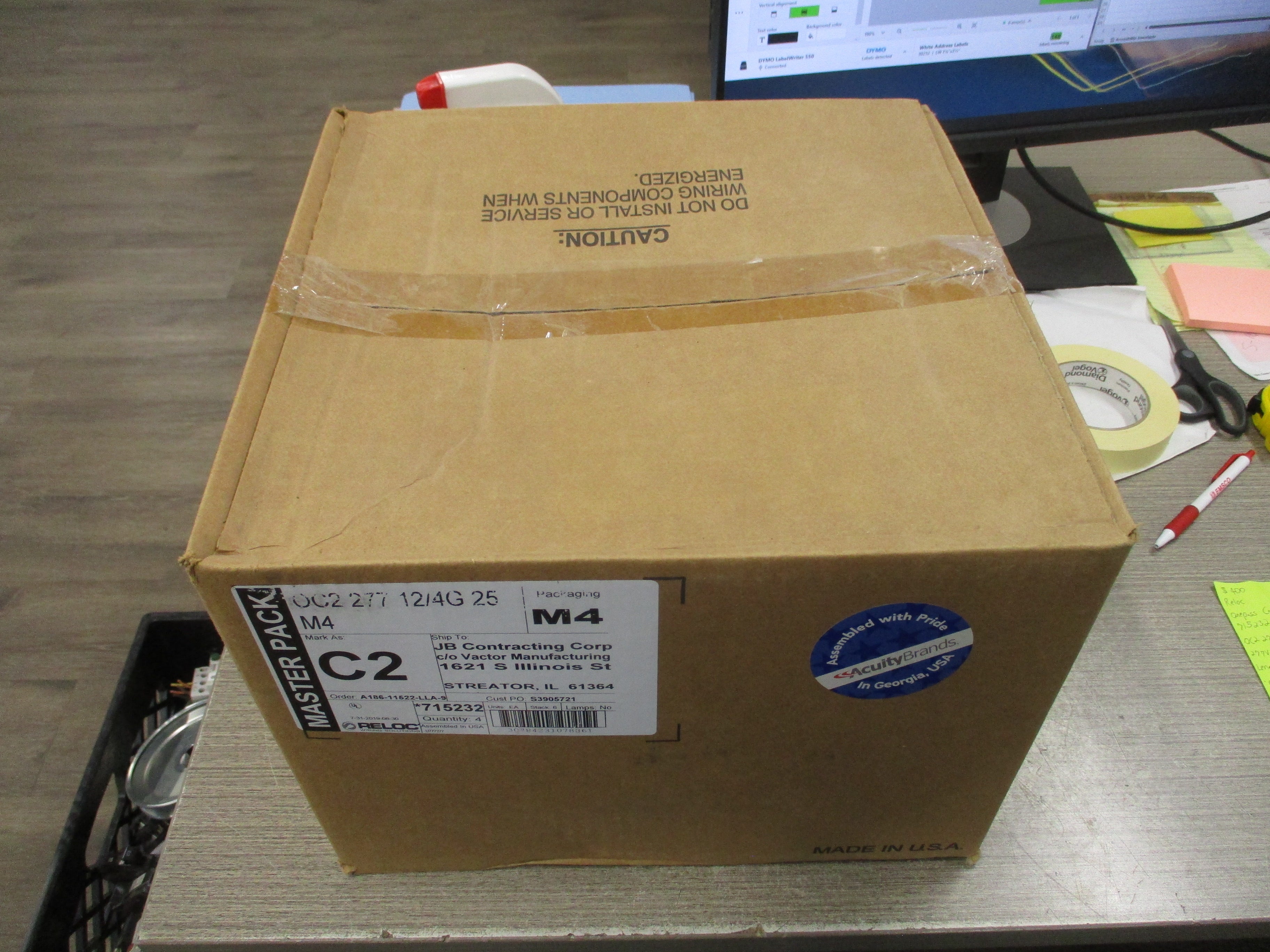 Reloc Onepass Cable 715232 OC2 277 12/4G 25 M4 277V Length: 25FT *Box of 4*