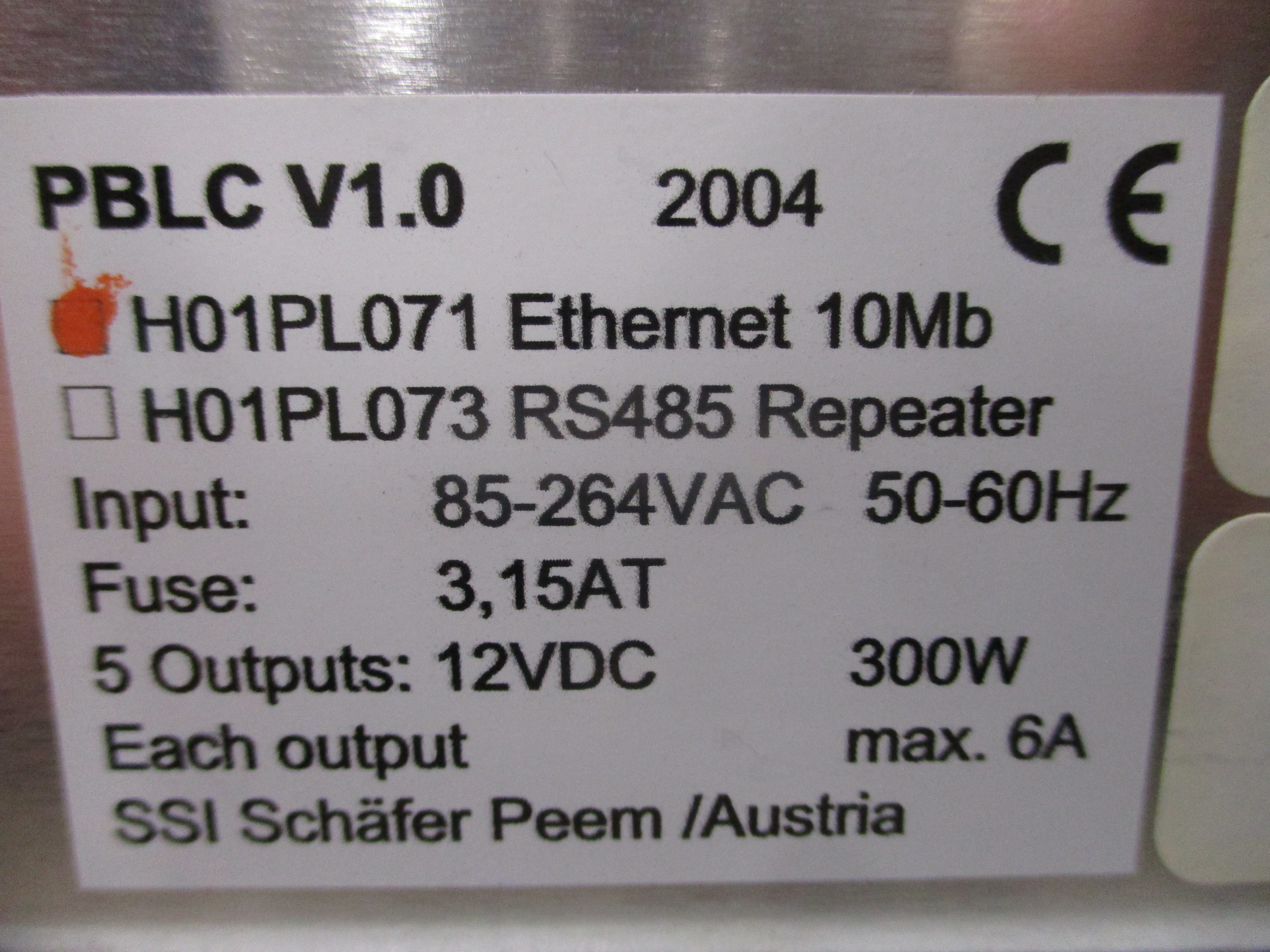 SSI Schafer Peem PBLC Pick By Light Line Controller H01PL071 V1.0 Ethernet 10mb