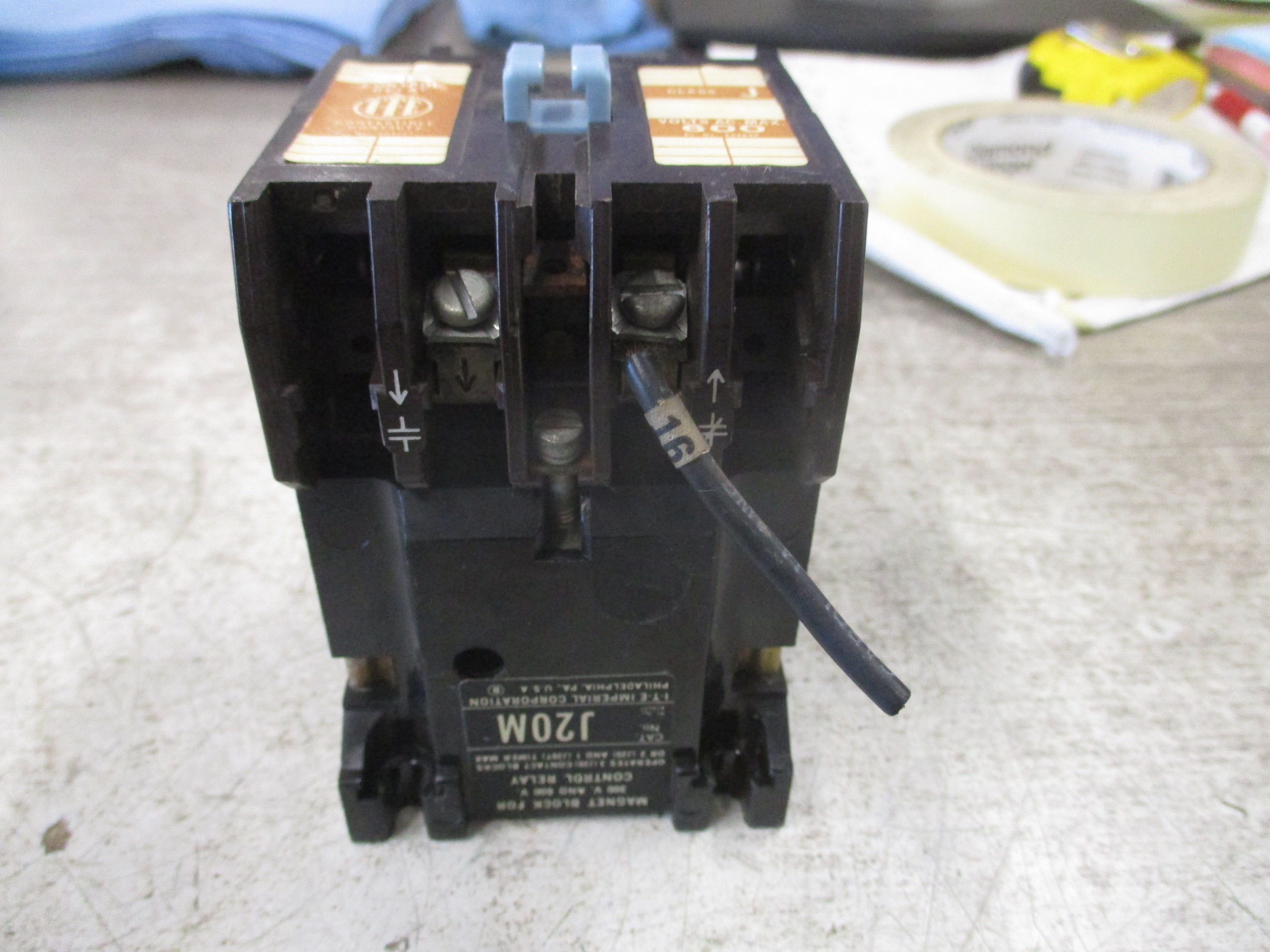 ITE Control Relay J20A20 480V Coil 10A 600V Used