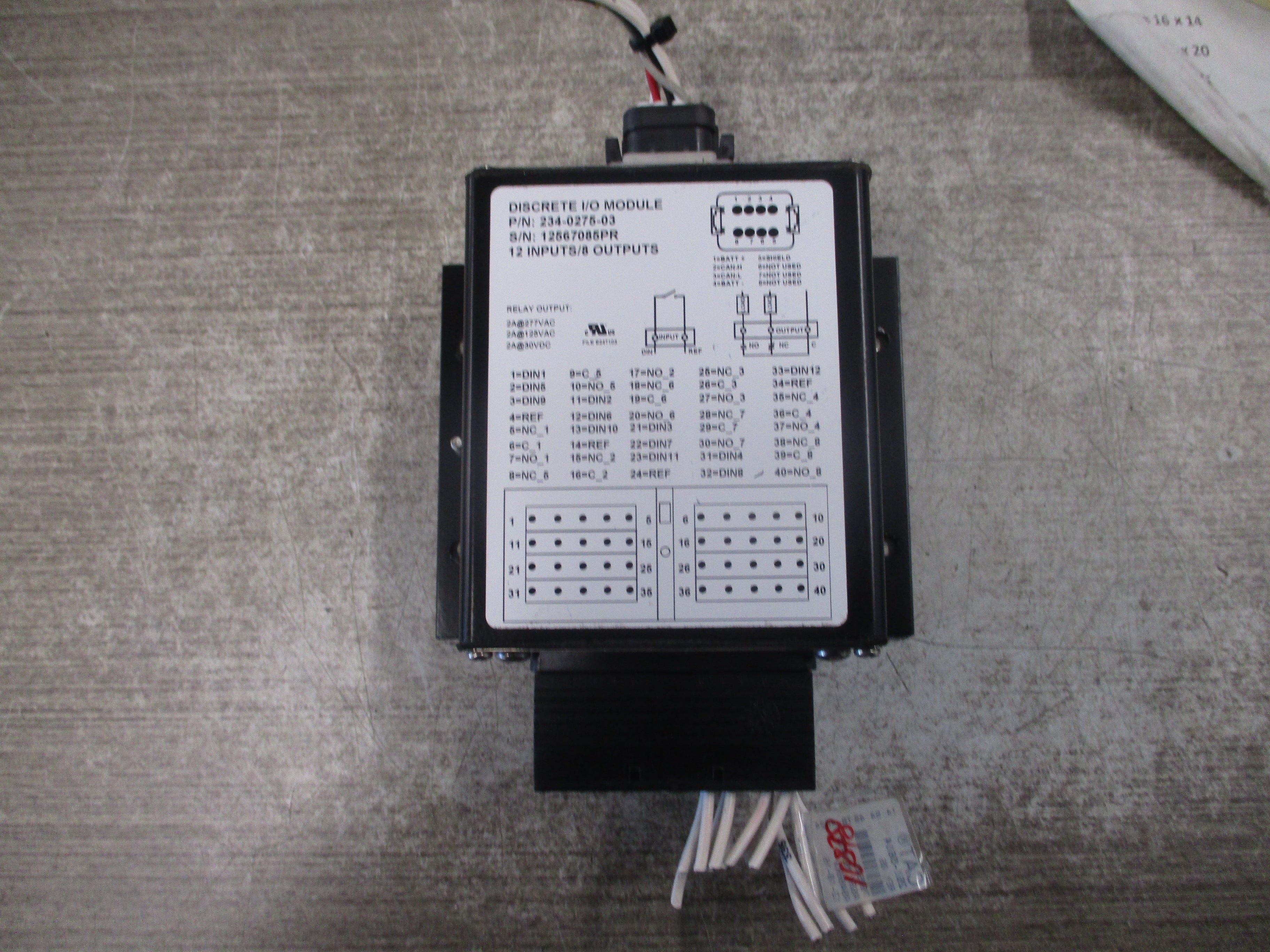 CAT Discrete I/O Module 234-0275-03 12-Inputs 8-Outputs Used