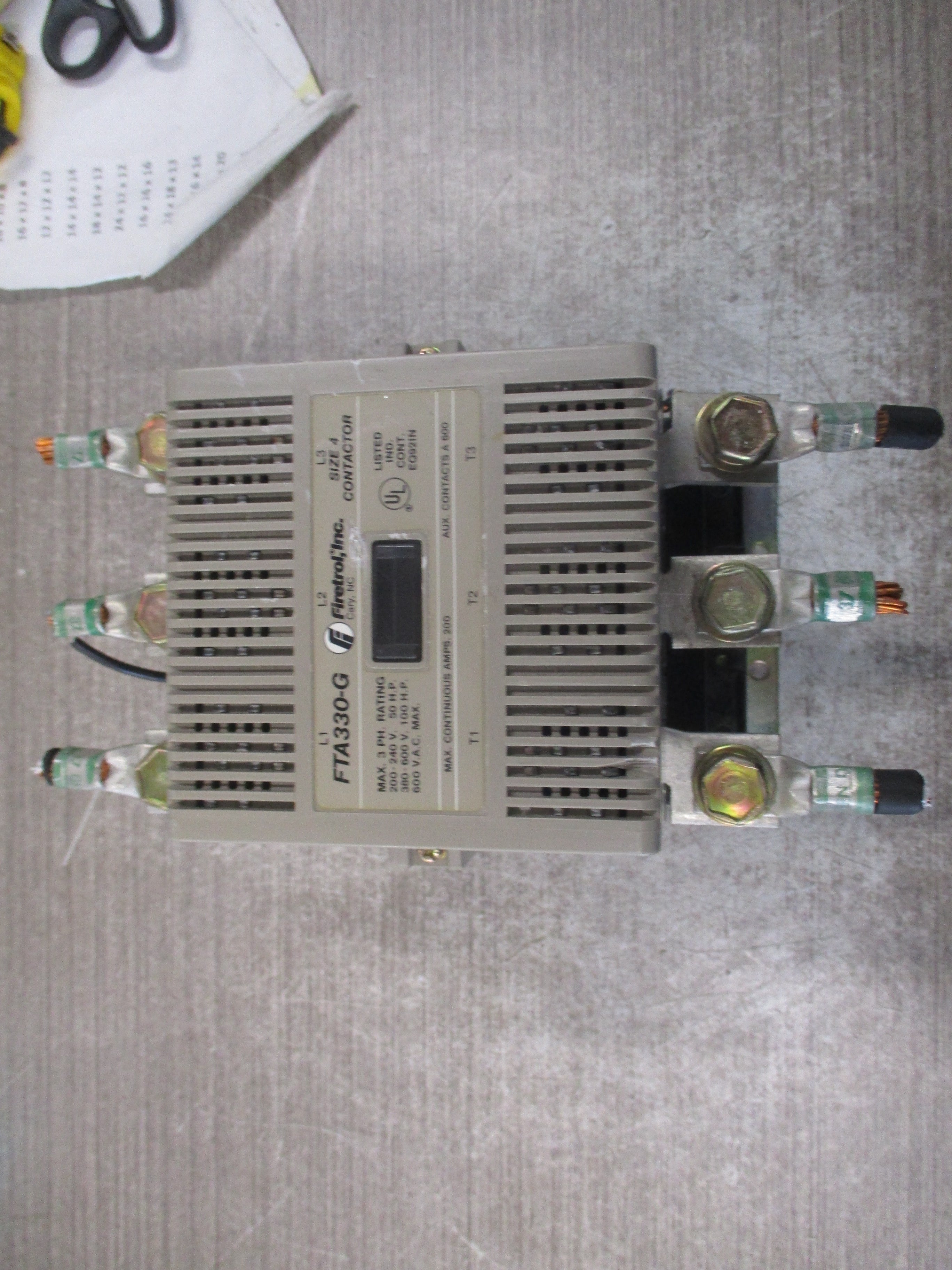 Firetrol Size 4 Contactor FTA330-G 460-550V Coil 200A 600V Used