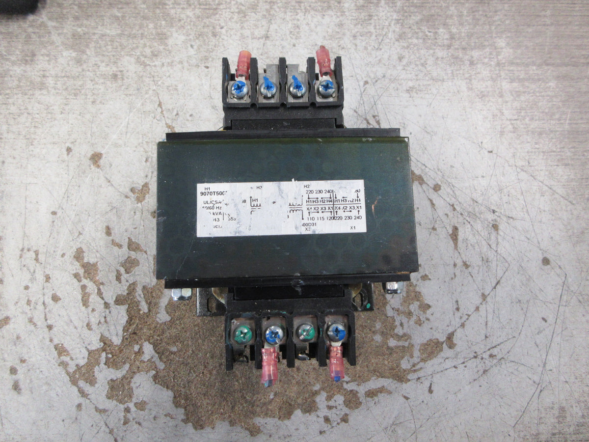 Square D Transformer 9070T500D31 0.500KVA Pri: 240/480V Sec: 120/240V Used