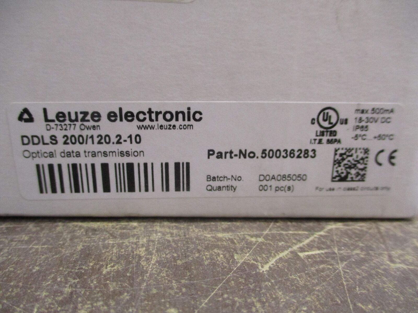 Leuze Optical Data Transmitter 50036283 DDLS 200/120.2-10 18-30VDC 500mA