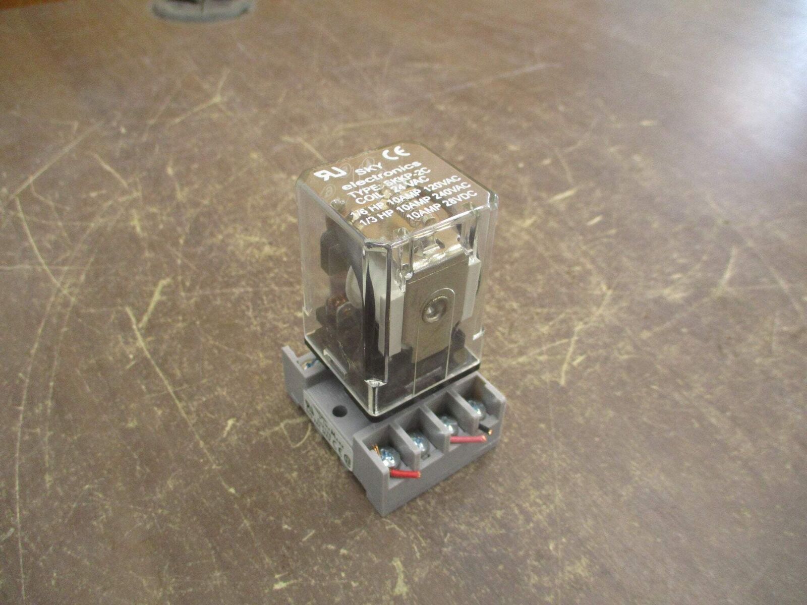 Sky Electronics Relay SKKP-2C 24V Coil w/ Base Used