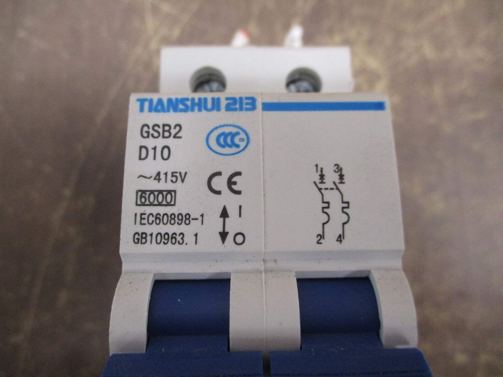 Tianshui 213 Circuit Breaker GSB2 D10 10A 415V 2P Used