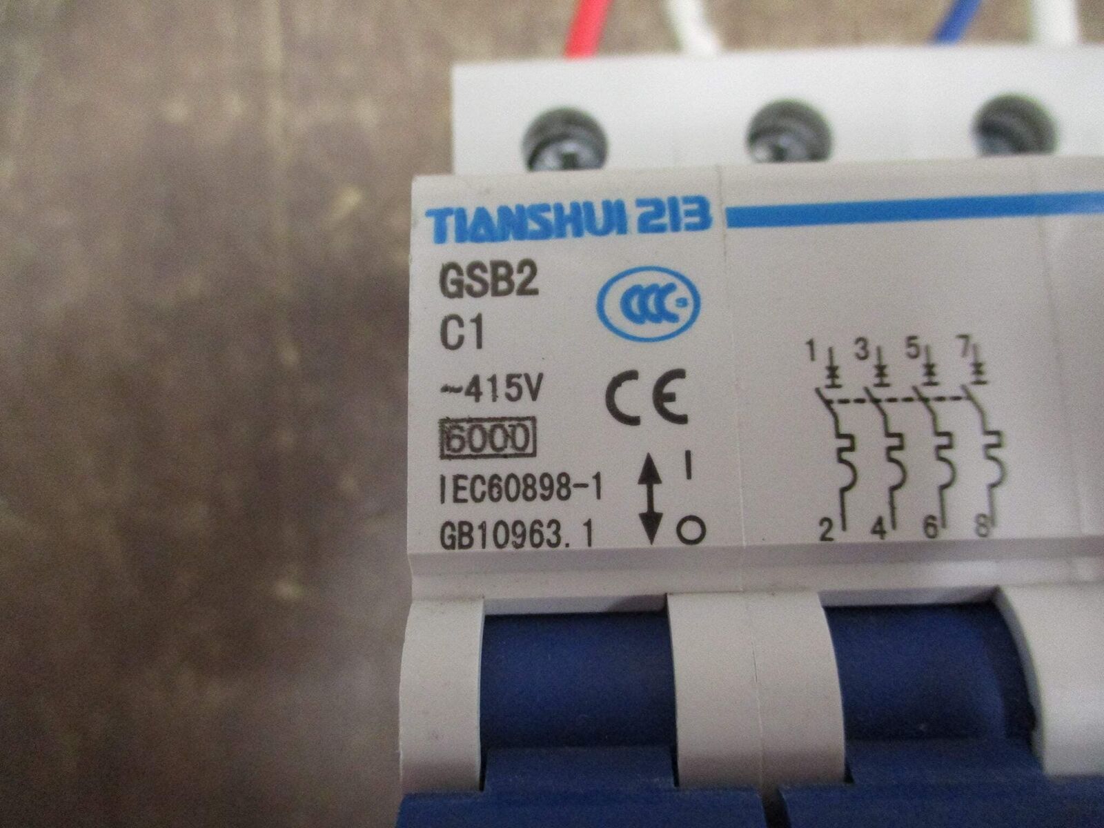 Tianshui 213 Circuit Breaker GSB2 C1 1A 415V 4P Used