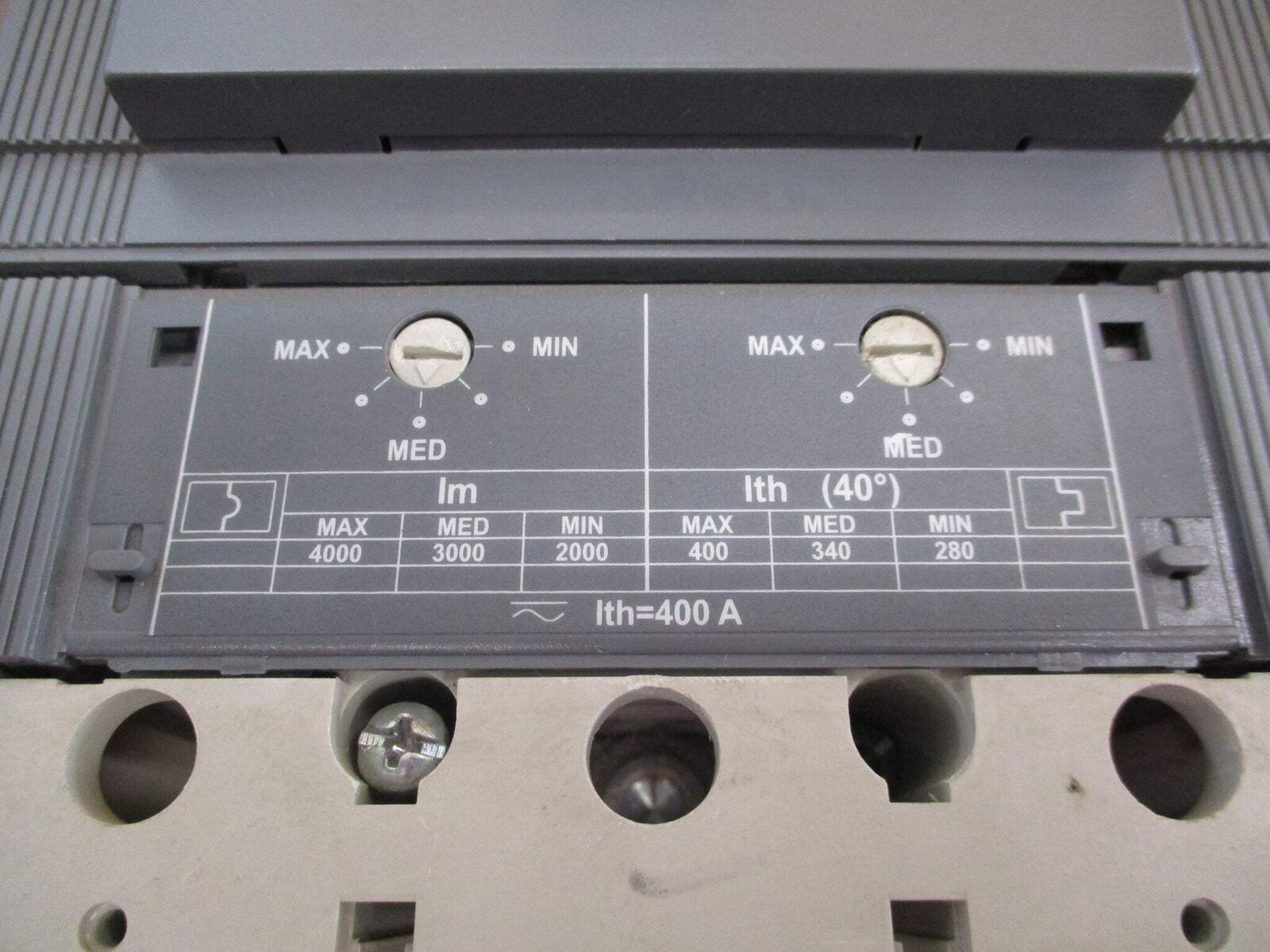 ABB SACE S5 Circuit Breaker S5N 400 400A 600V 3P *No Trip Cover* Used