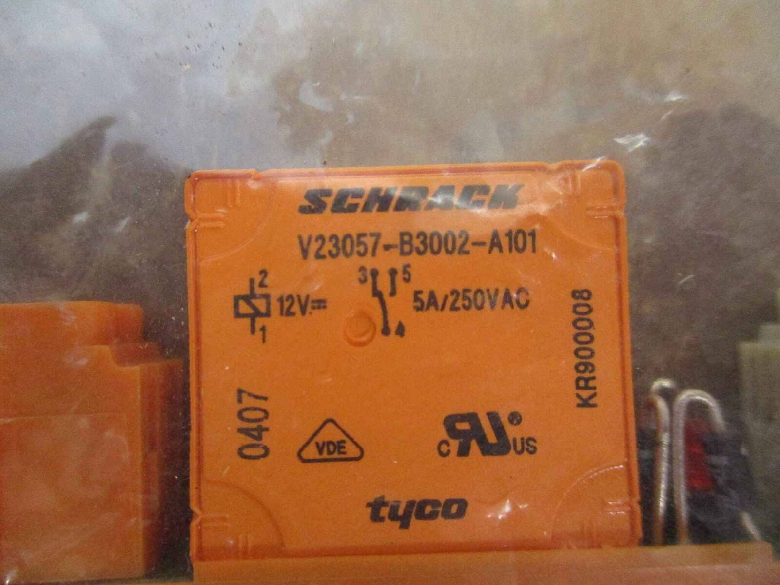 Schrack Relay V23057-B3002-A101 12VDC Coil w/ Base *No Box* New Surplus