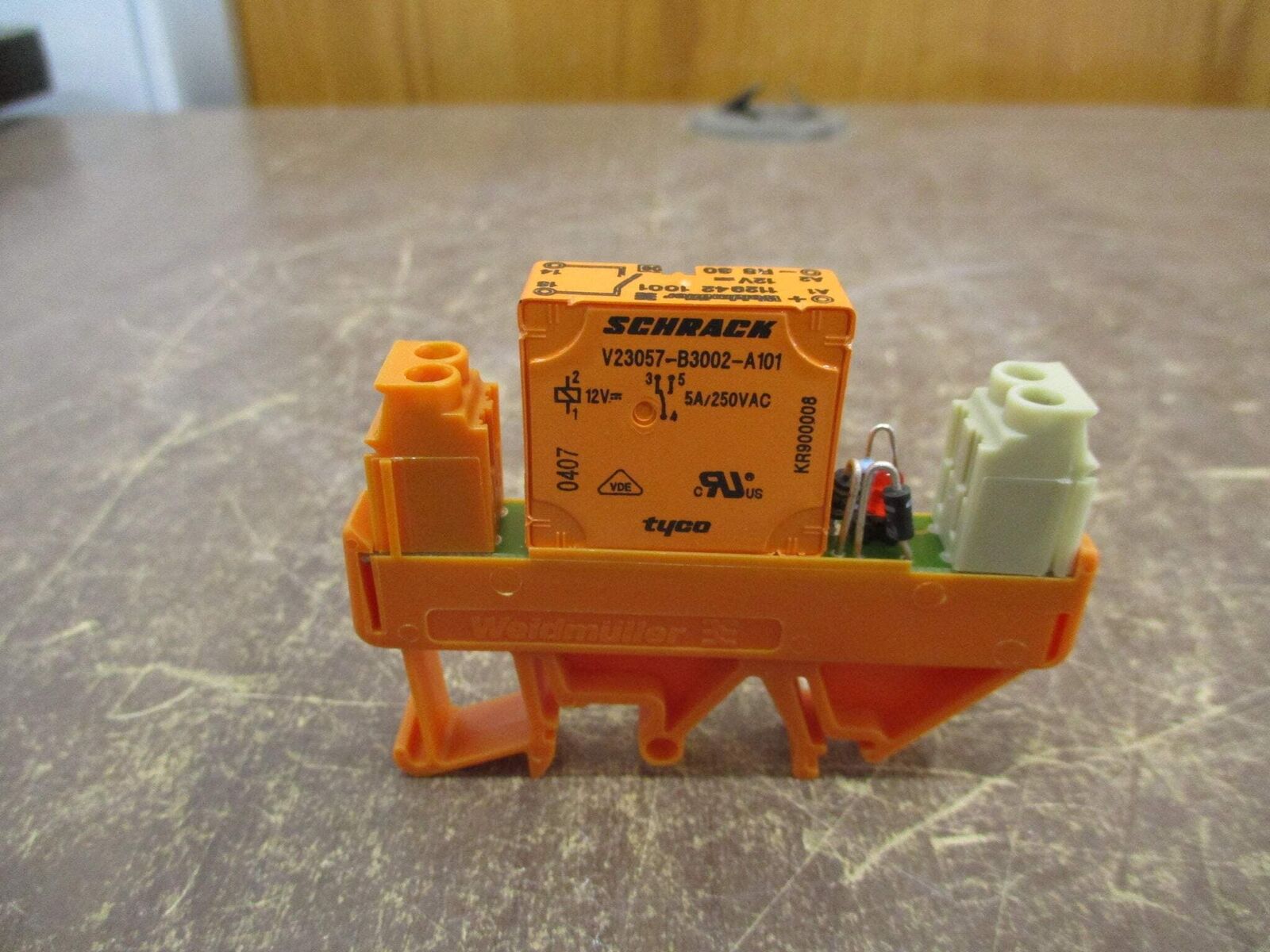 Schrack Relay V23057-B3002-A101 12VDC Coil w/ Base *No Box* New Surplus