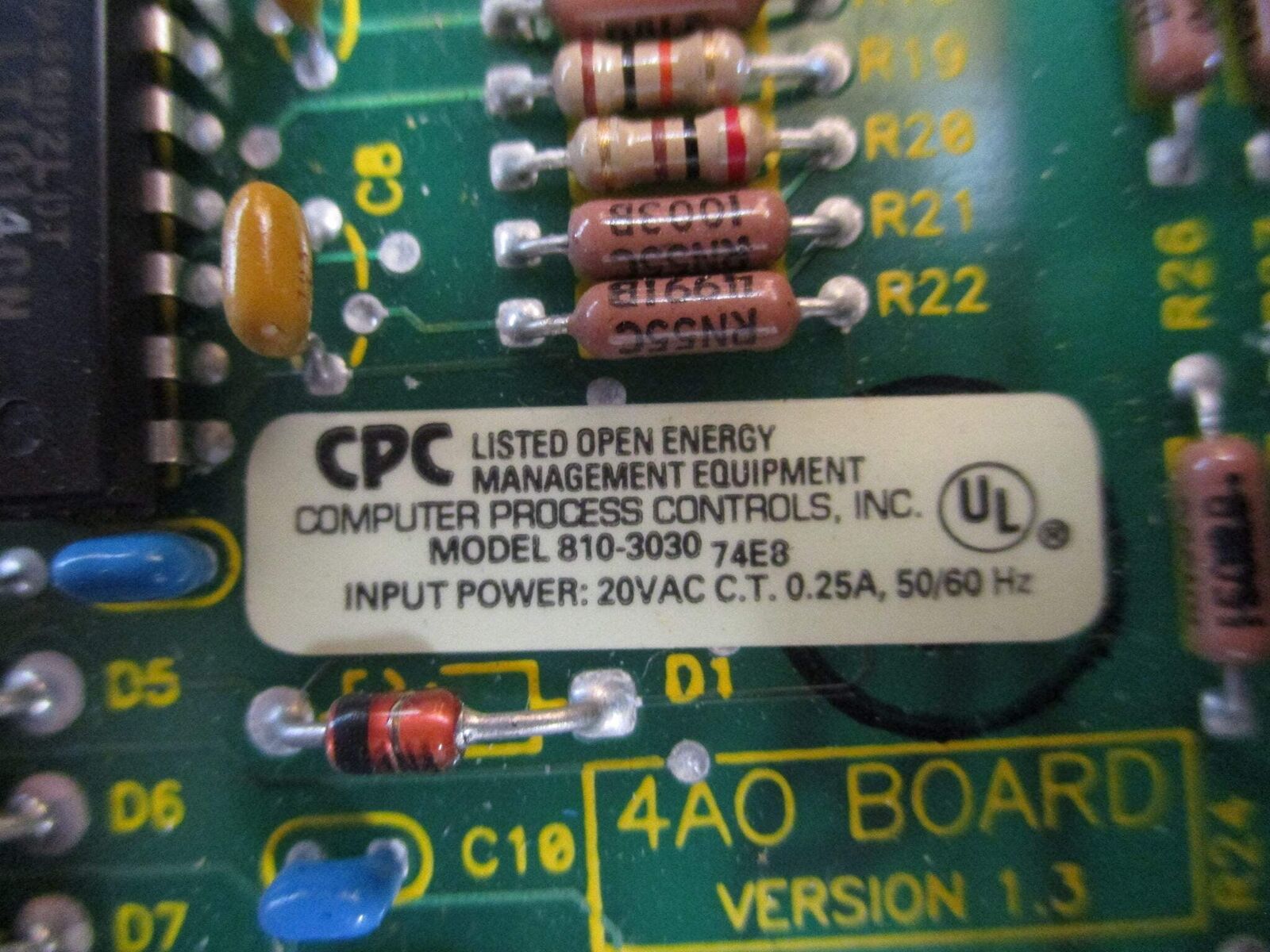 CPC 4AO Board 810-3030 Ver. 1.3 Used