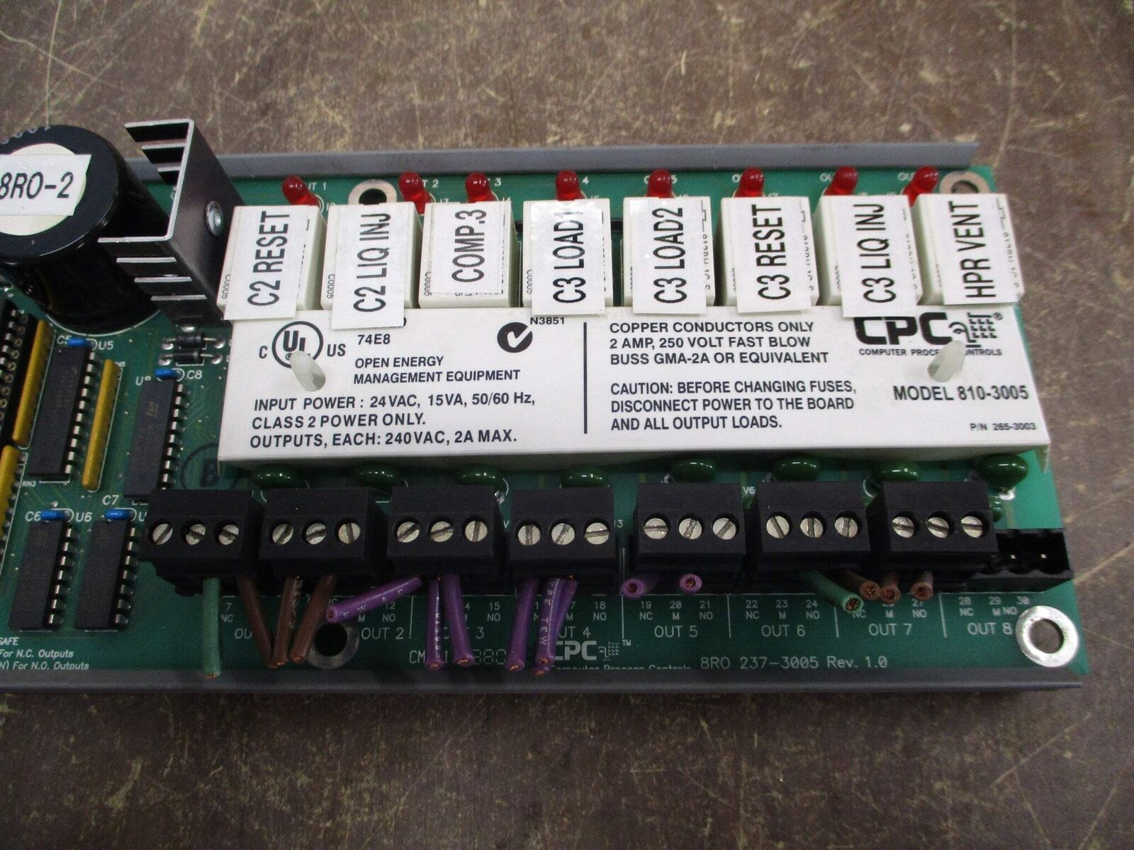 CPC 8RO Board 237-3005 Rev. 1.0 Used