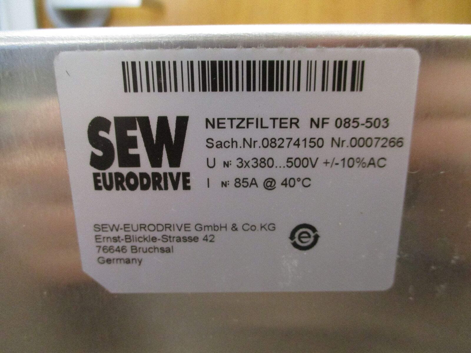 Sew-Eurodrive NF 085-503 Power Filter 08274150 380-500V 85A New Surplus