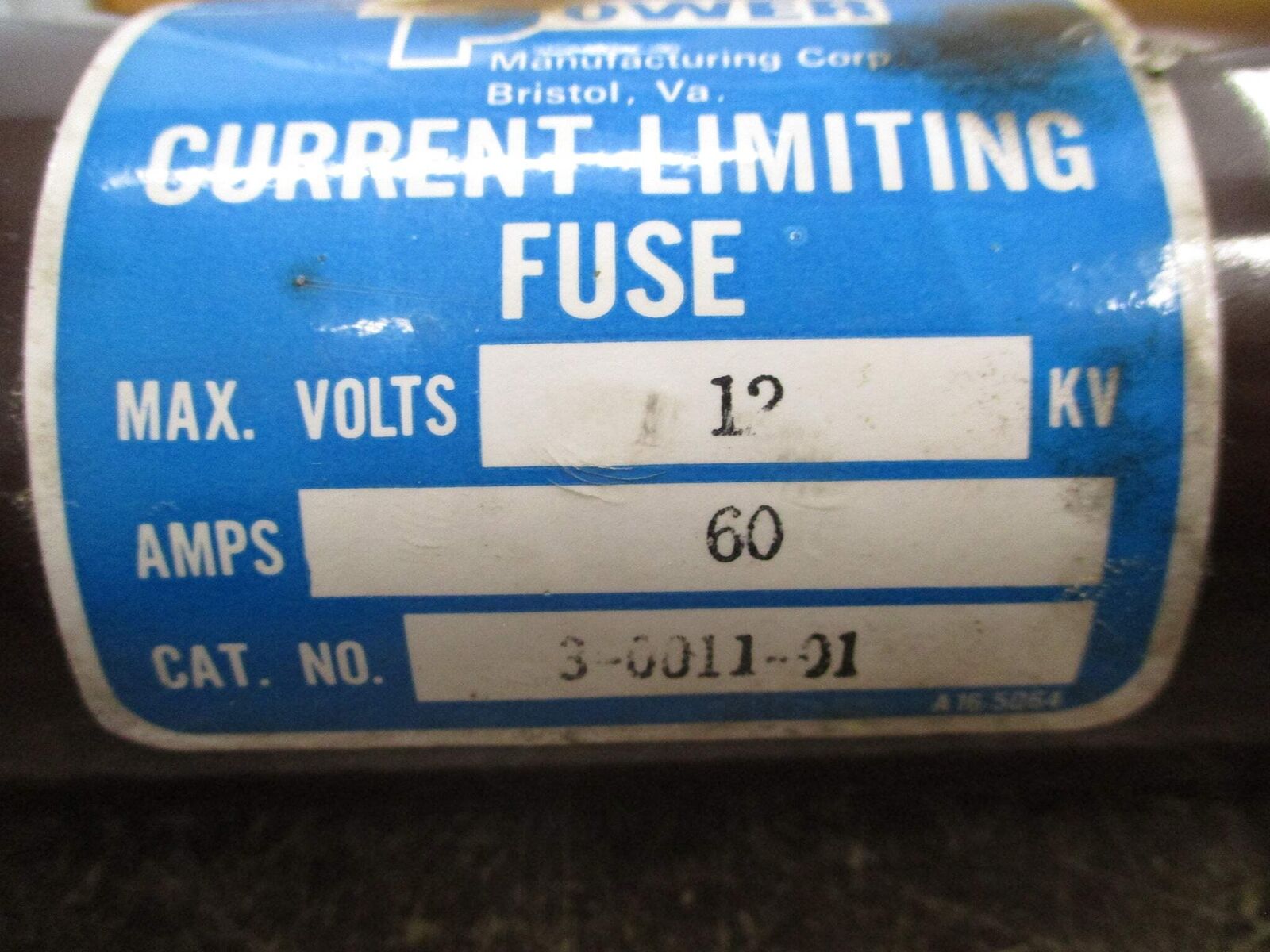 Line Power Fuse 3-0011-01 60A 12kV Used