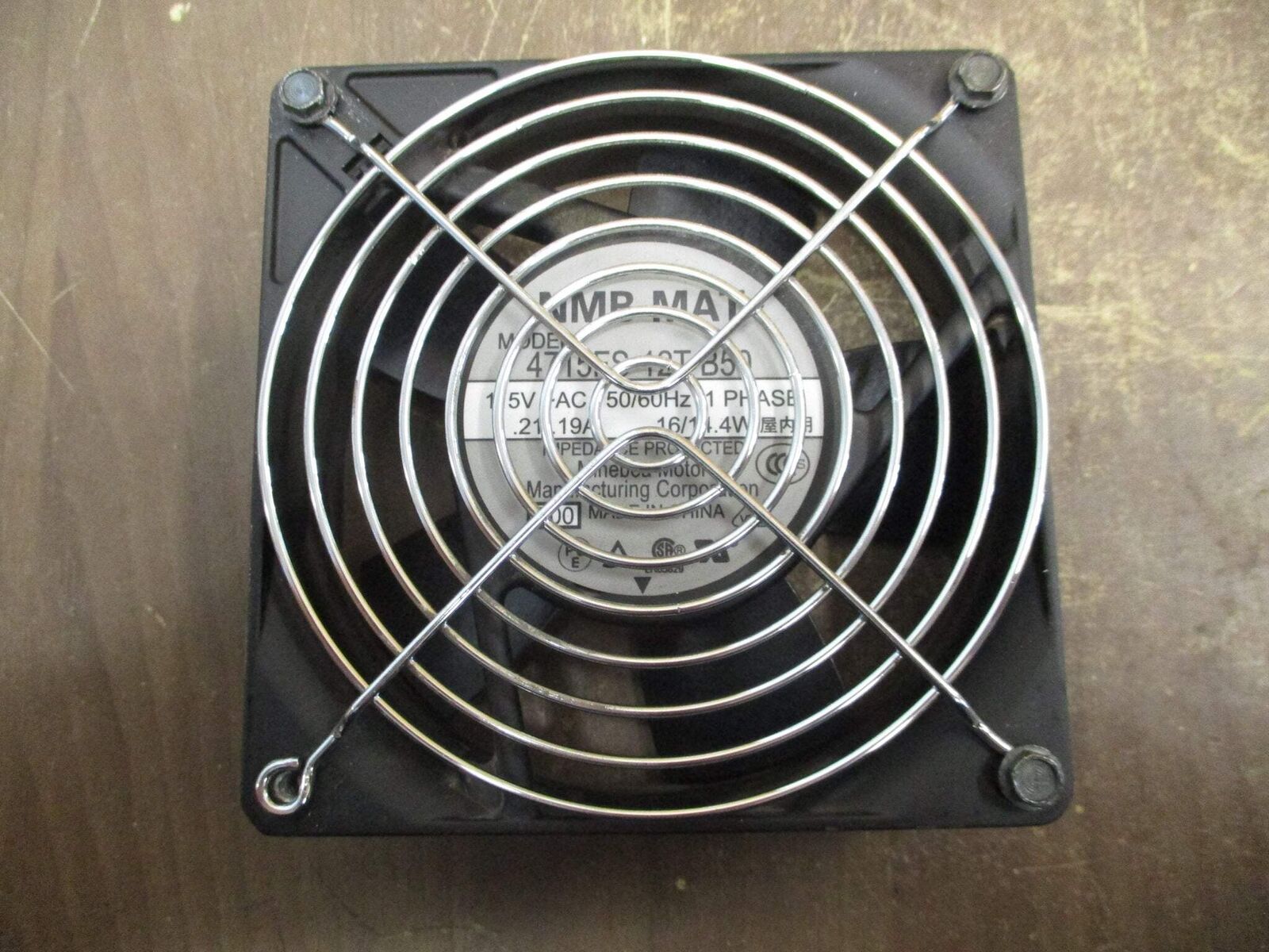 Minebea NMB-MAT Axial Fan 4715FS-12T-B50 115V 50/60Hz 1Ph 0.21/0.19A Used