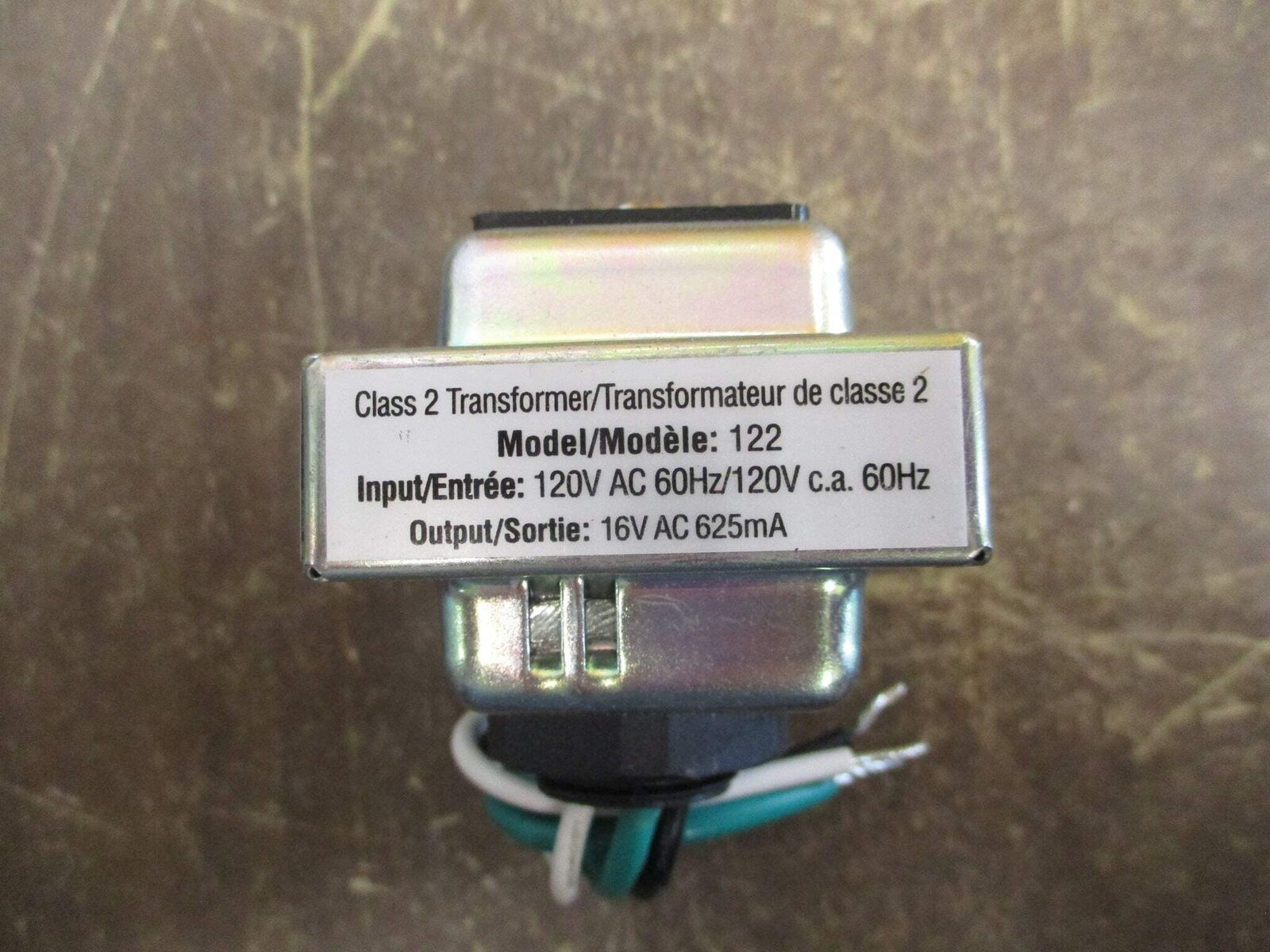 Intertek Transformer 122 Pri: 120V Sec: 16V 60Hz New Surplus