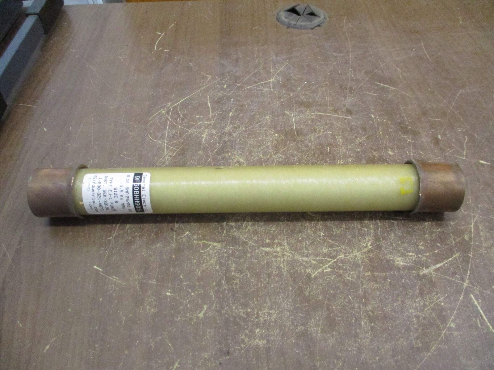 GE Type EJ-1 Fuse 9F60BHH905 0.5E 15.5kV 25/60Hz Used