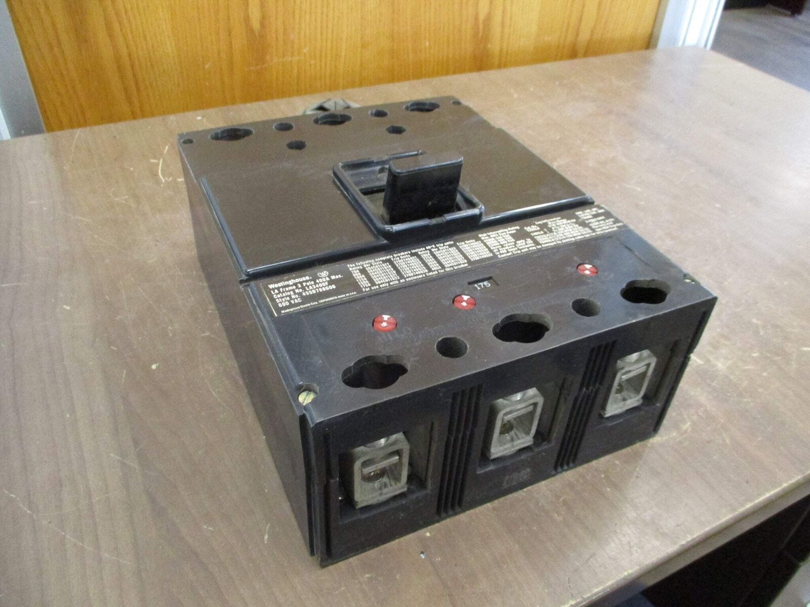 Westinghouse Circuit Breaker LA3400F 175A Trip 600V 3P Used