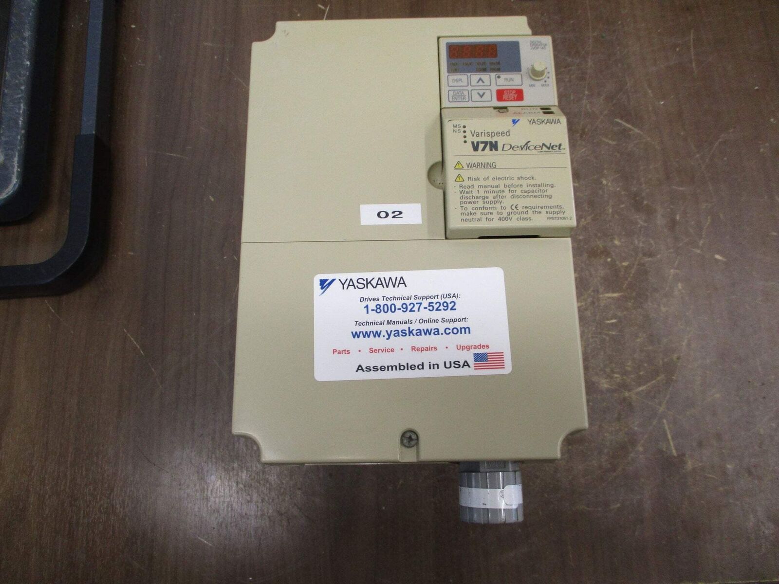 Yaskawa Varispeed V7N AC Drive CIMR-V7NU45P5 10HP 3Ph w/ Keypad Used