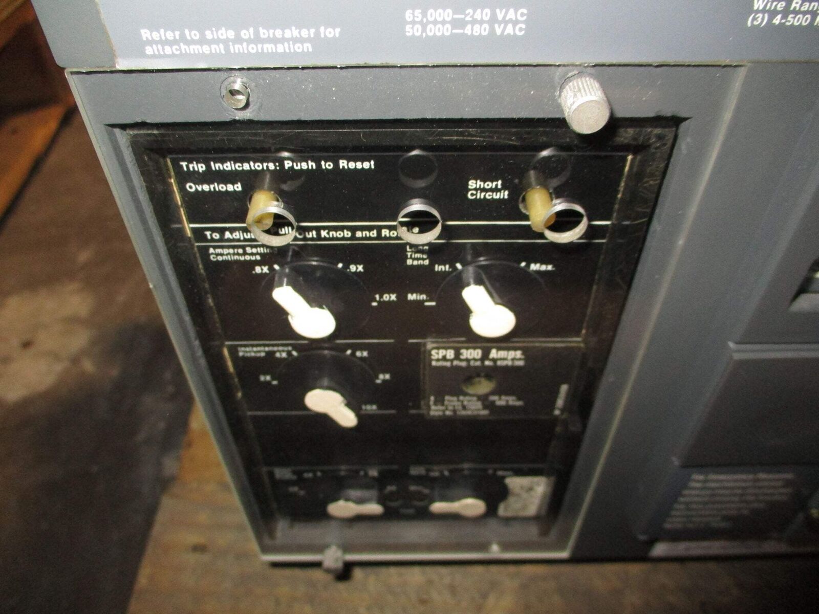 Westinghouse Circuit Breaker SPB 50 800A Frame 300A Plug 600V 50/60Hz 3P Used
