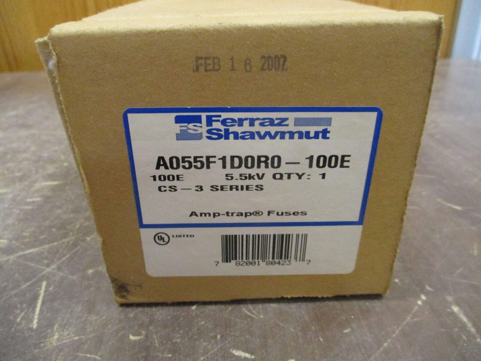 Ferraz Shawmut CS-3 Amp-Trap Fuse A055F1D0R0-100E 5.5kV 100E New Surplus