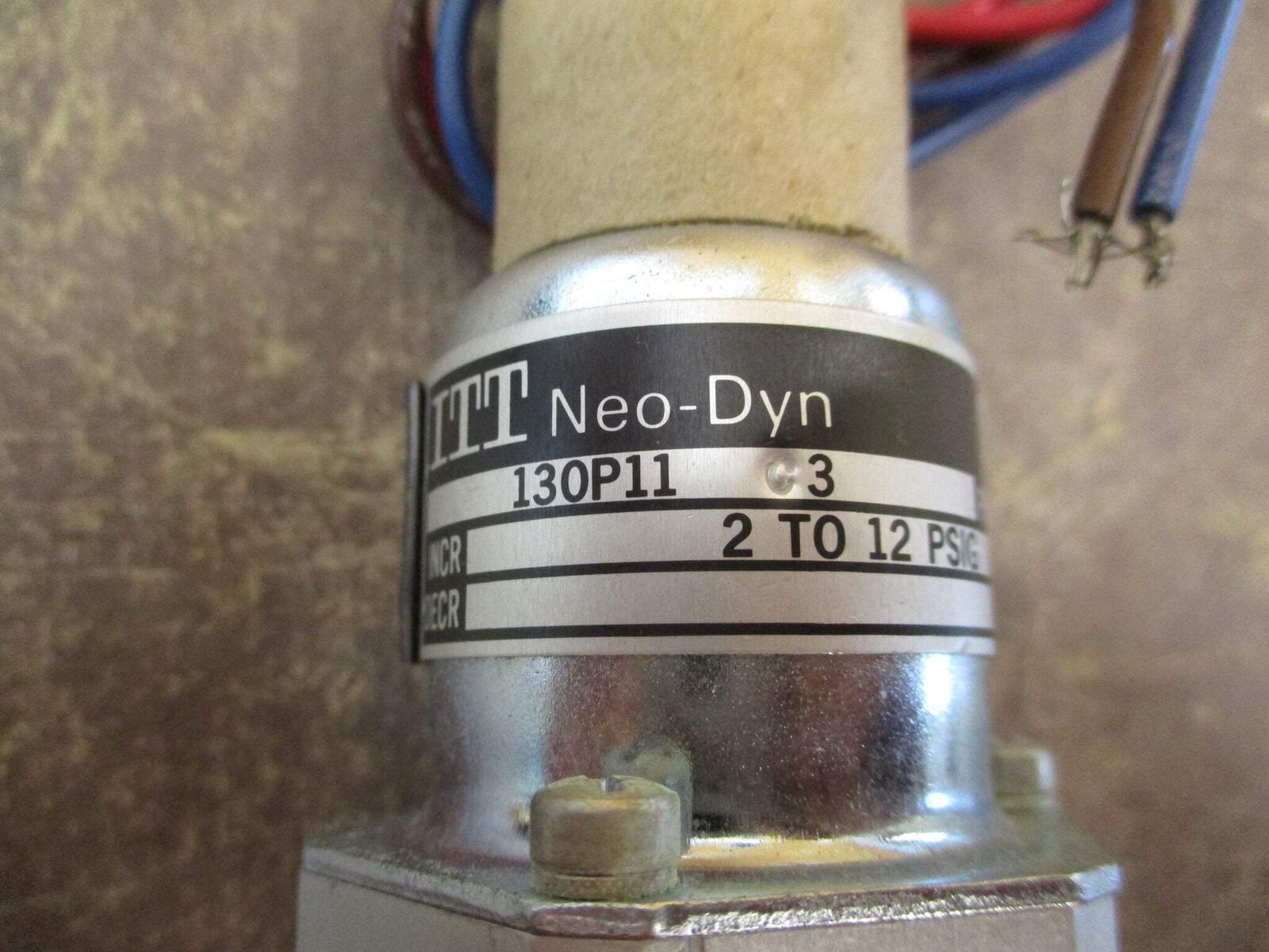 ITT Neo-Dyn Pressure Switch 130P11 C3 Range: 2-12PSIG 125/250VAC 28VDC *No Box*