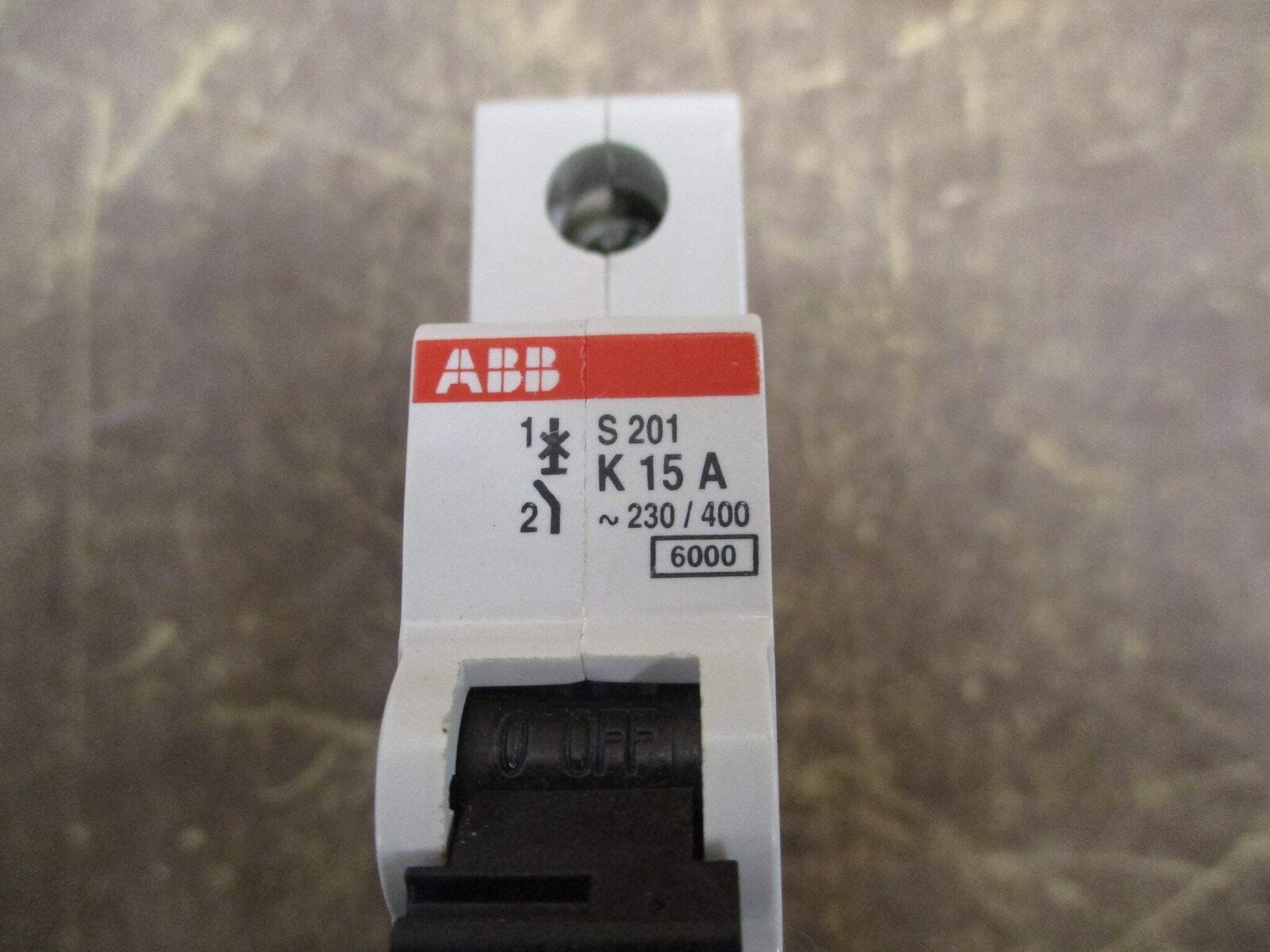 ABB Circuit Breaker S201 K15A 230/400V 15A 1P Used