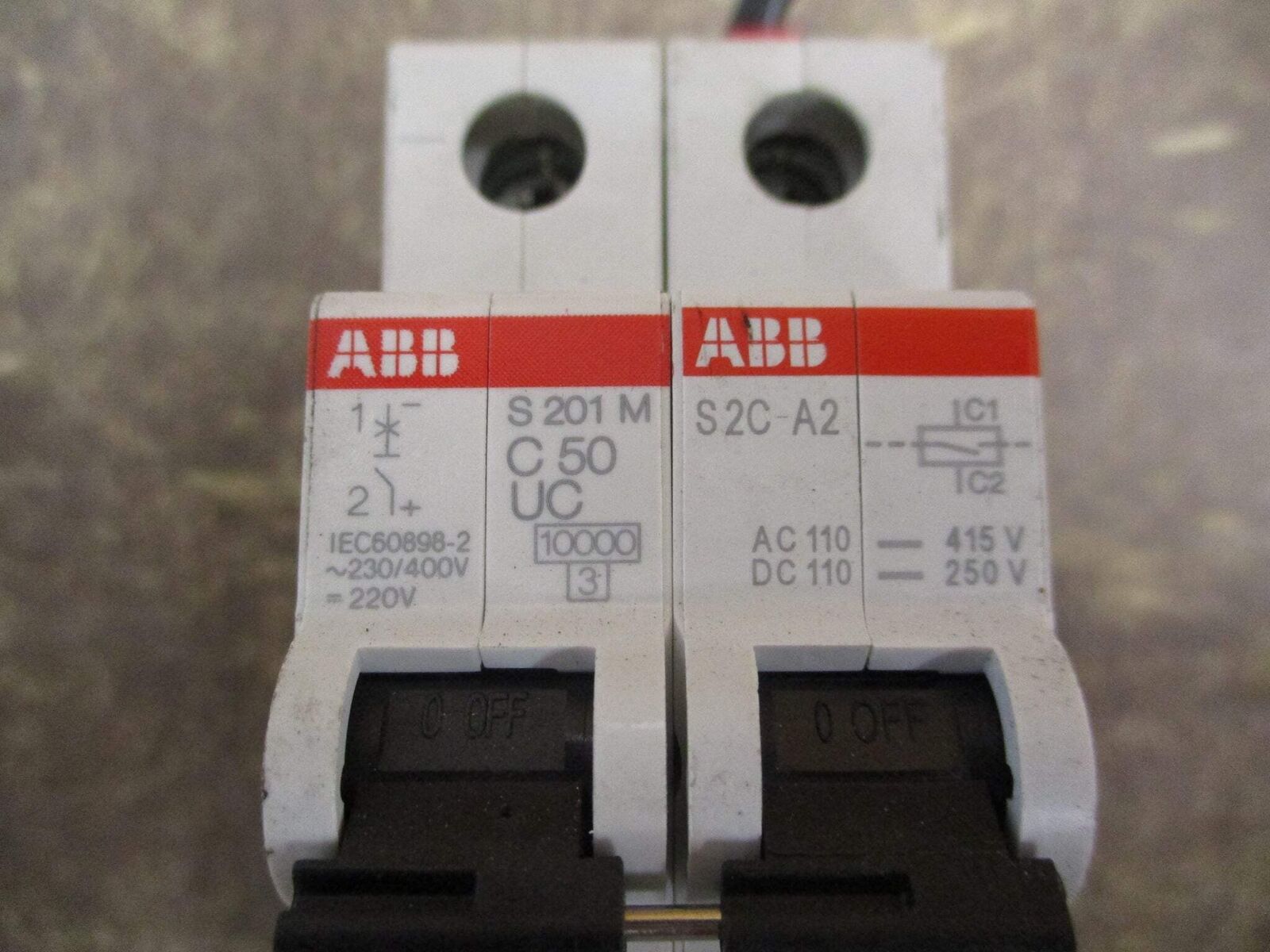 ABB Circuit Breaker S201MC50UC 50A 230/400V 2P Used