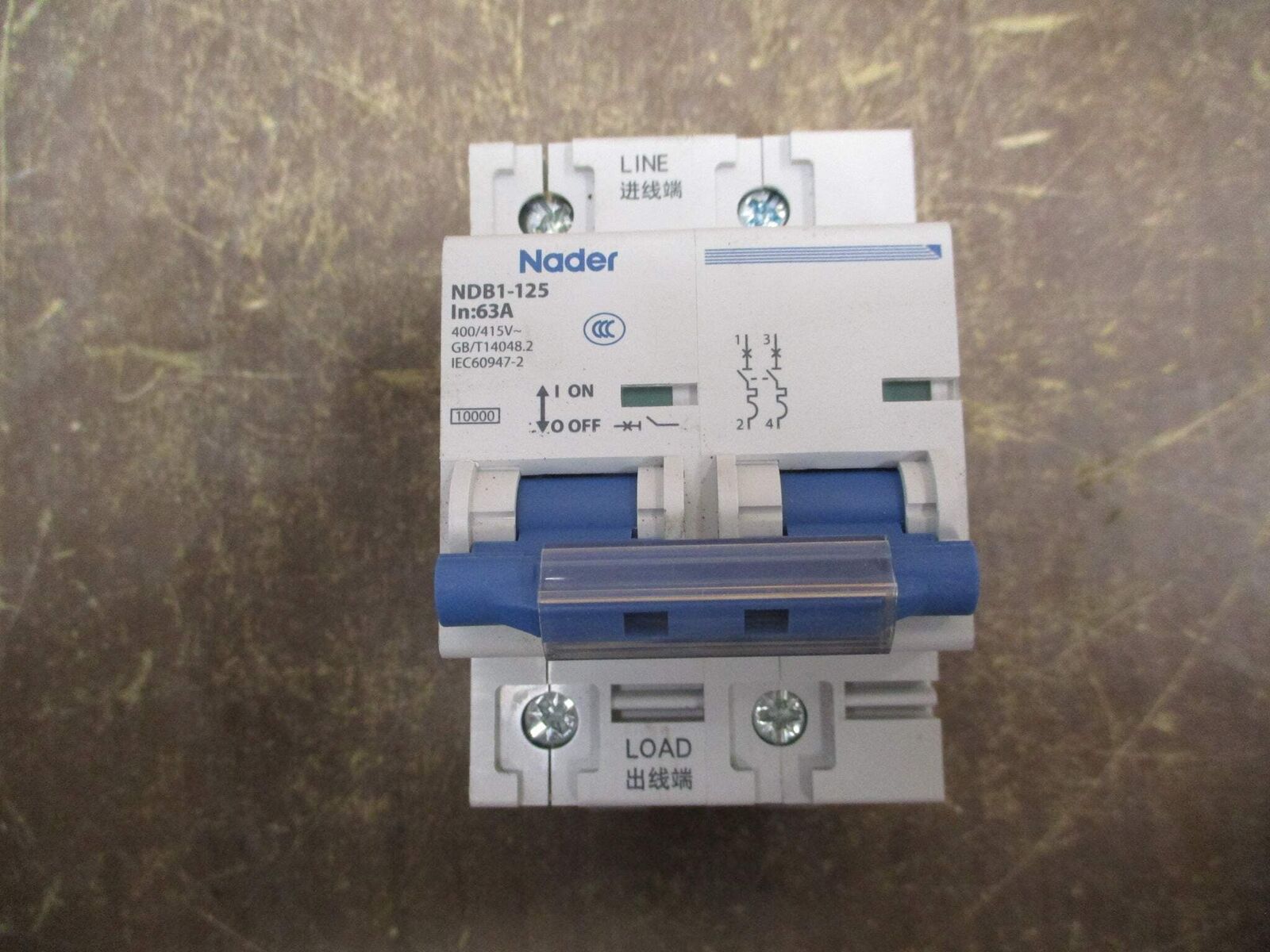 Nadar Circuit Breaker NDB1-125 63A 400/415V 2P Used