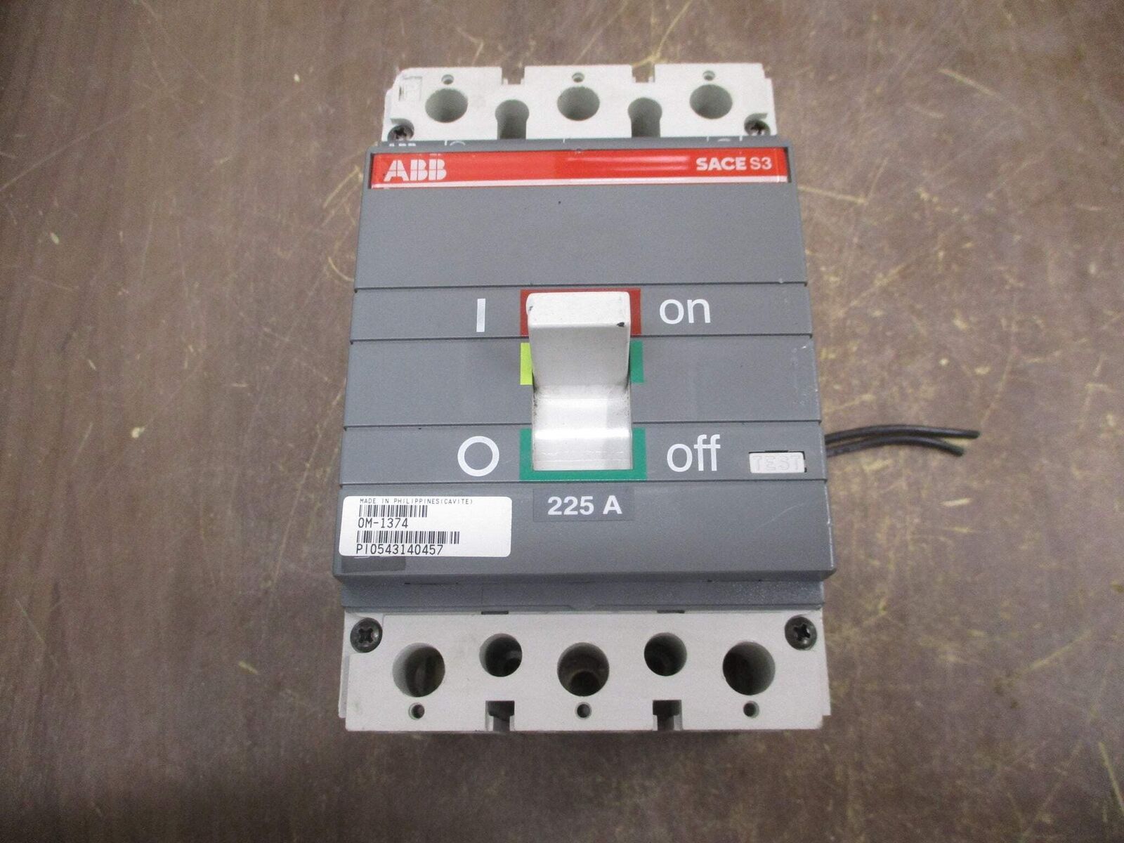 ABB Sace S3 Circuit Breaker S3H-D 225 480V 225A 3P Used