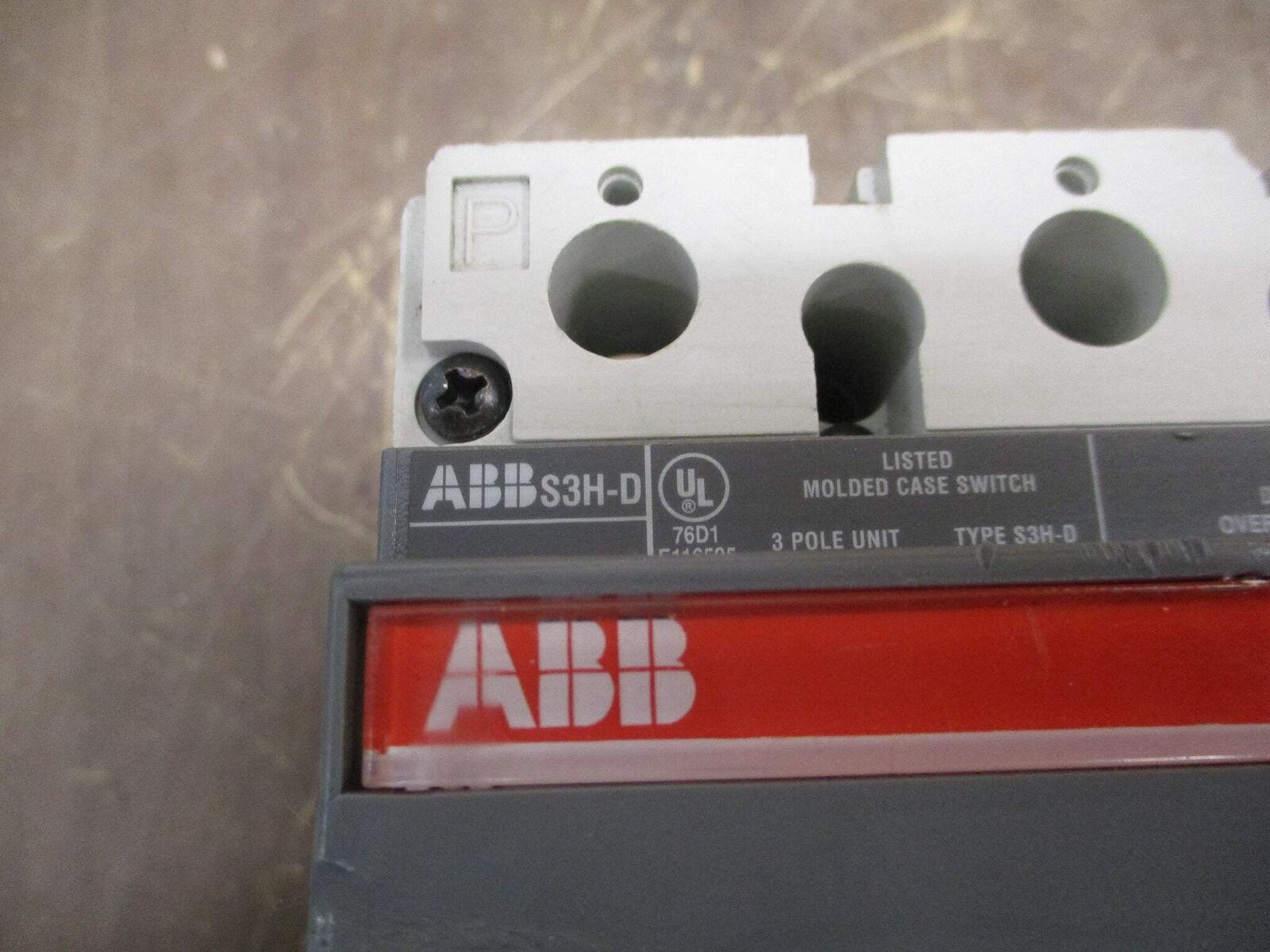 ABB Sace S3 Circuit Breaker S3H-D 225 480V 225A 3P *Dented* Used