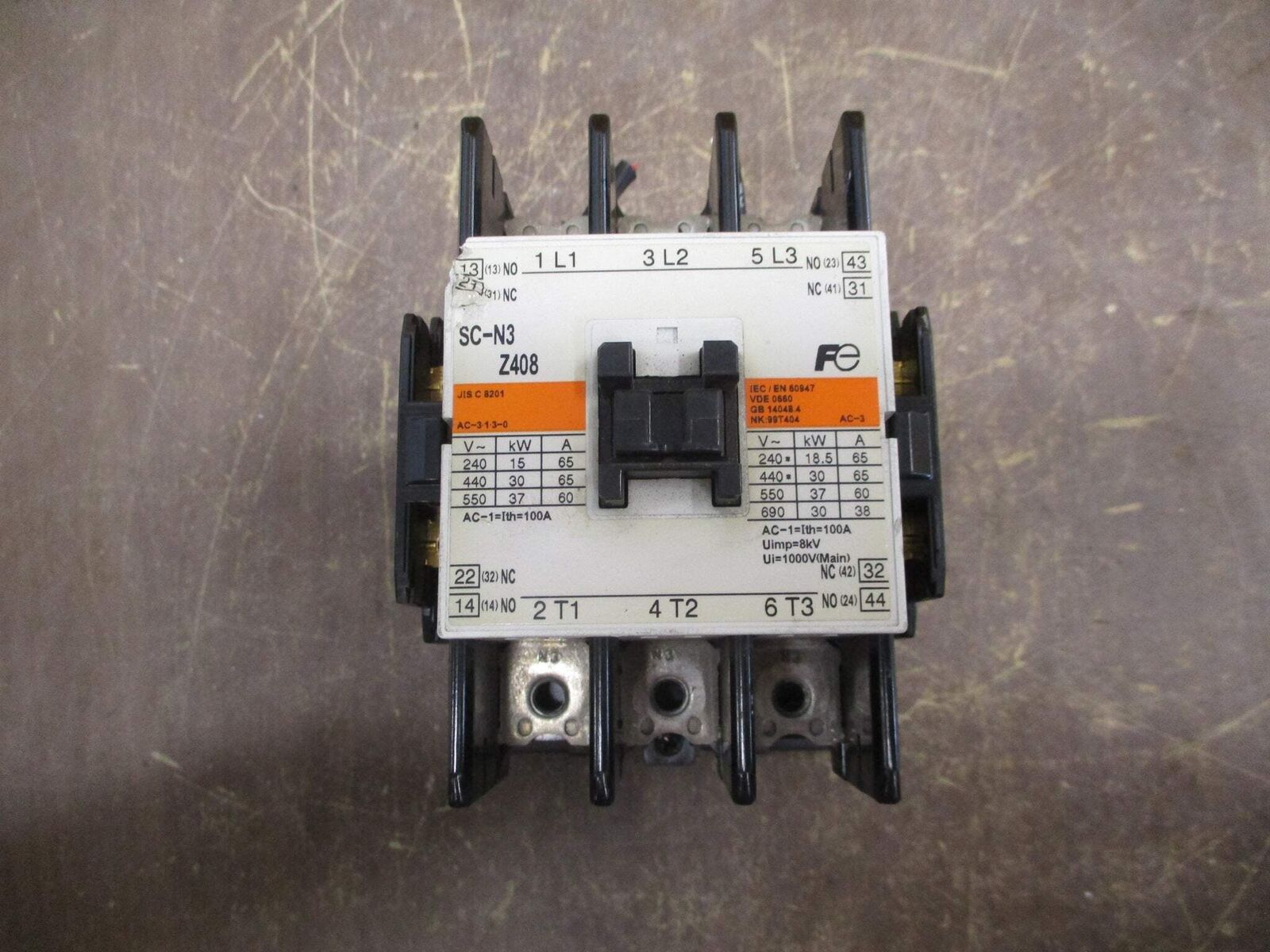 Fuji Electric Contactor SC-N3 Z408 200-230V Coil *Chipped Corner* Used