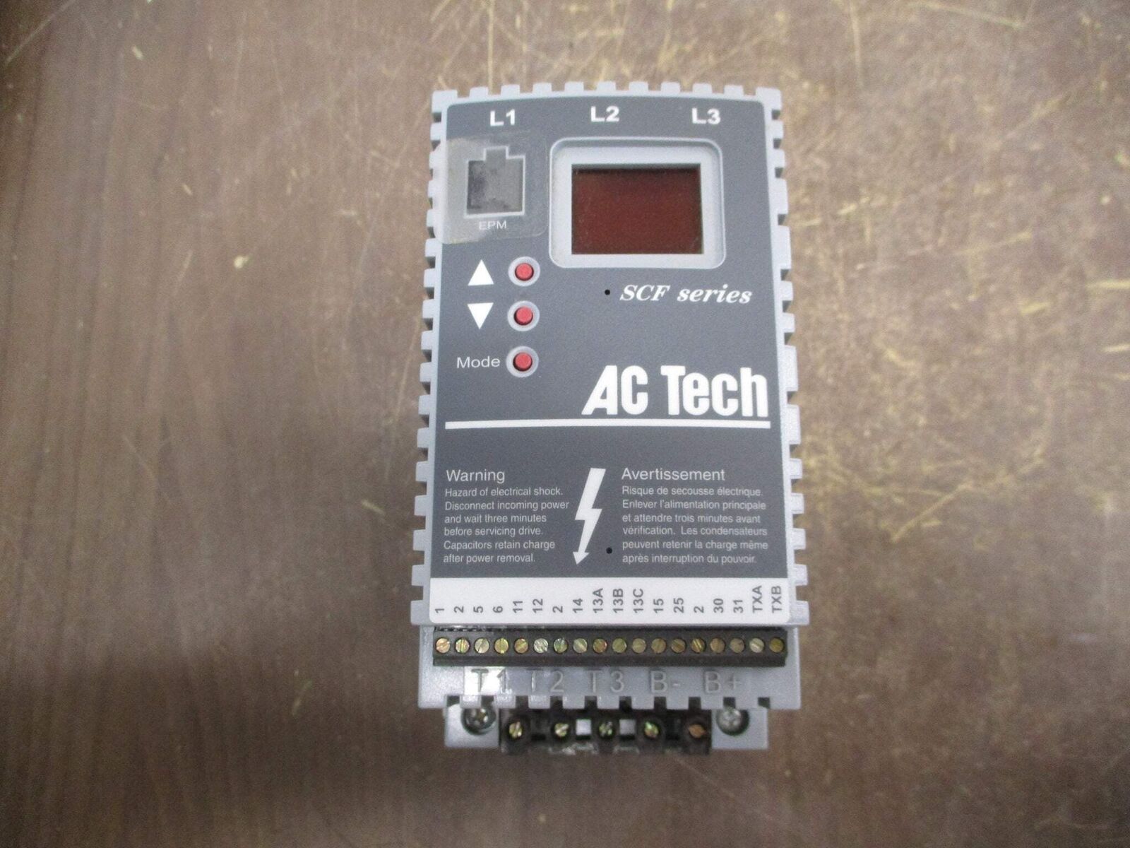 AC Tech SCF Series AC Drive SF410 1HP 3Ph Used