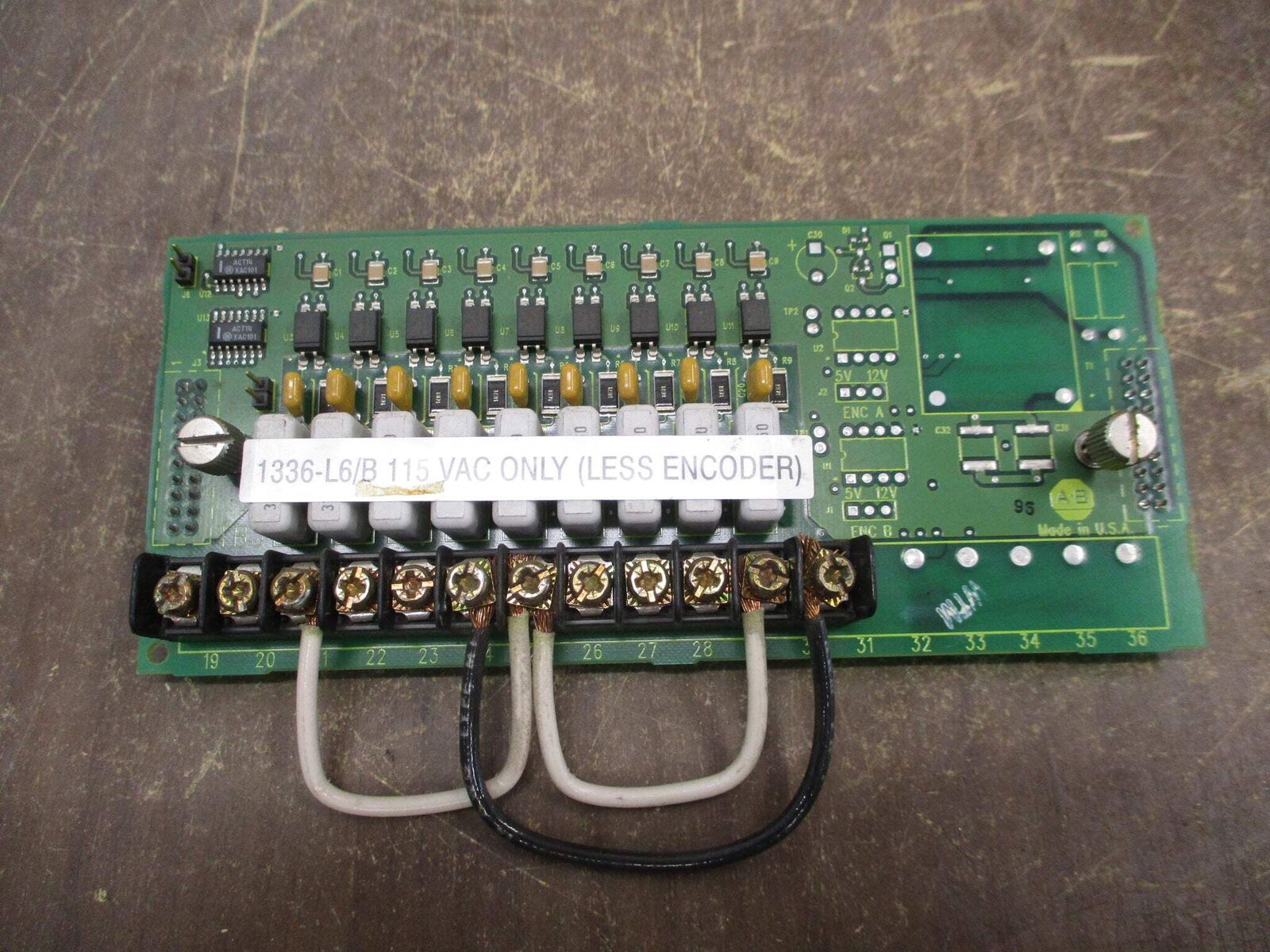 Allen-Bradley 1336-L6/B Board 193396 Rev. 02 115VAC Used