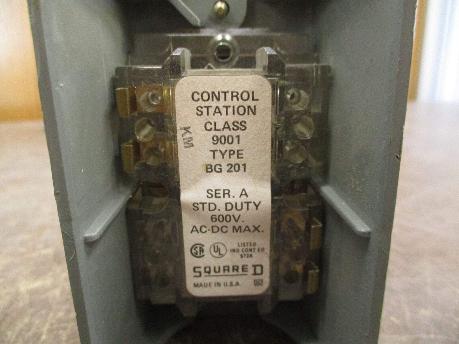 Square D Start/Stop Control Station 9001 BG 201 Ser. A 600V Used