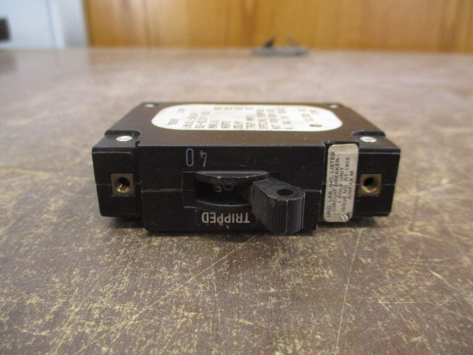 Airpax DC Circuit Breaker LMLK1-1RLS4-52-40.0-T-01 50A 80VDC 1P Used