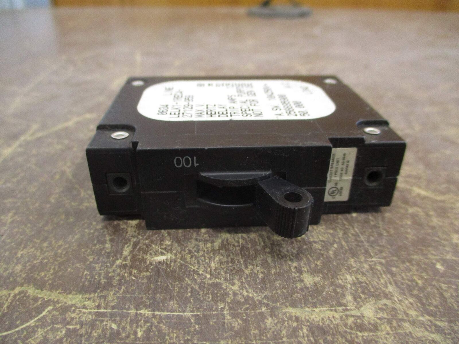 Airpax DC Circuit Breaker LELK1-1REC4-27129-959 125A 80VDC 1P Used