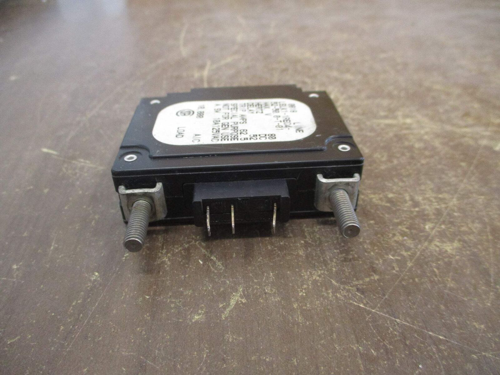 Airpax DC Circuit Breaker LELK1-1REC4-52-50.0-T-01 62.5A 80VDC 1P Used